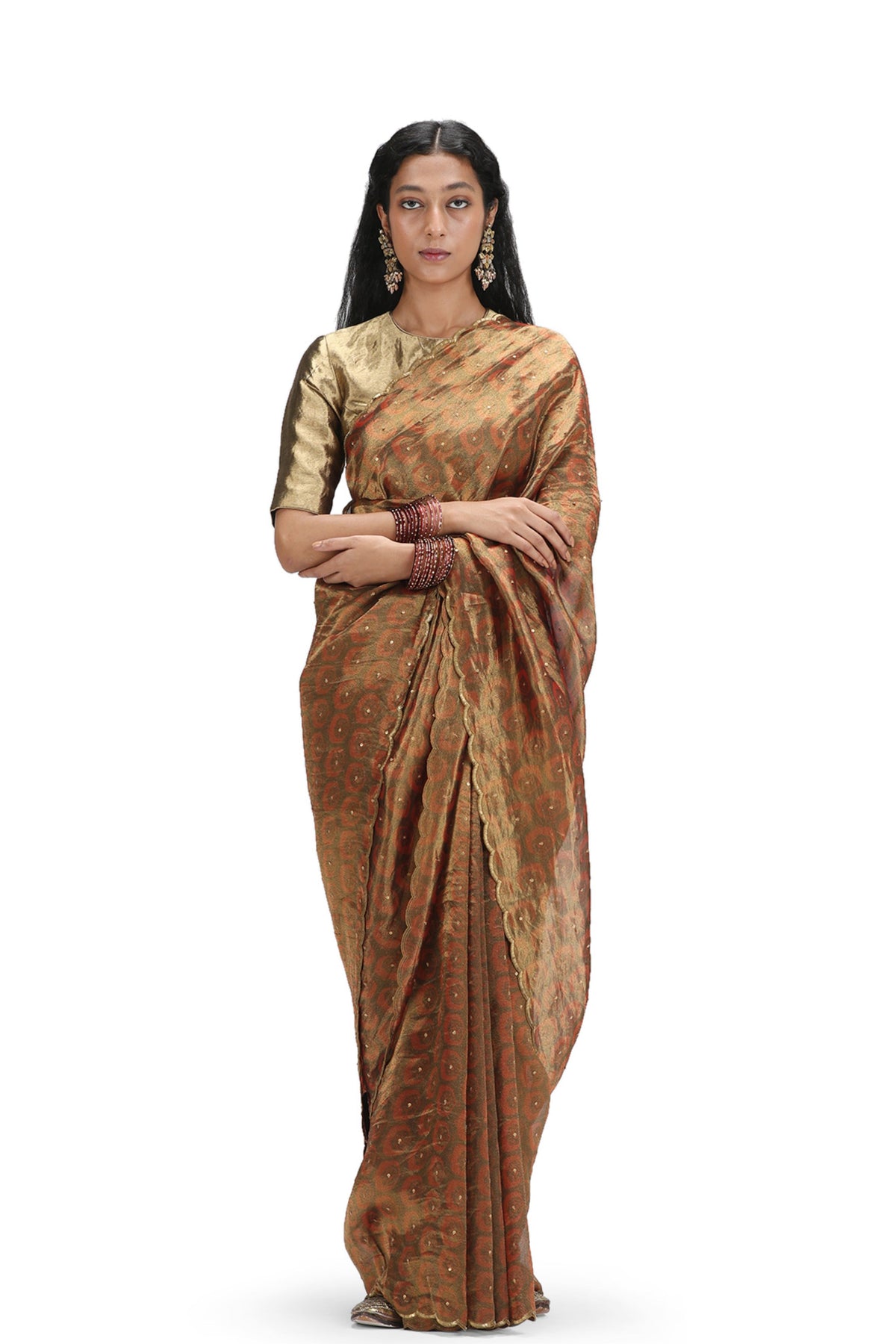 Kanyaka Charcoal Saree Set