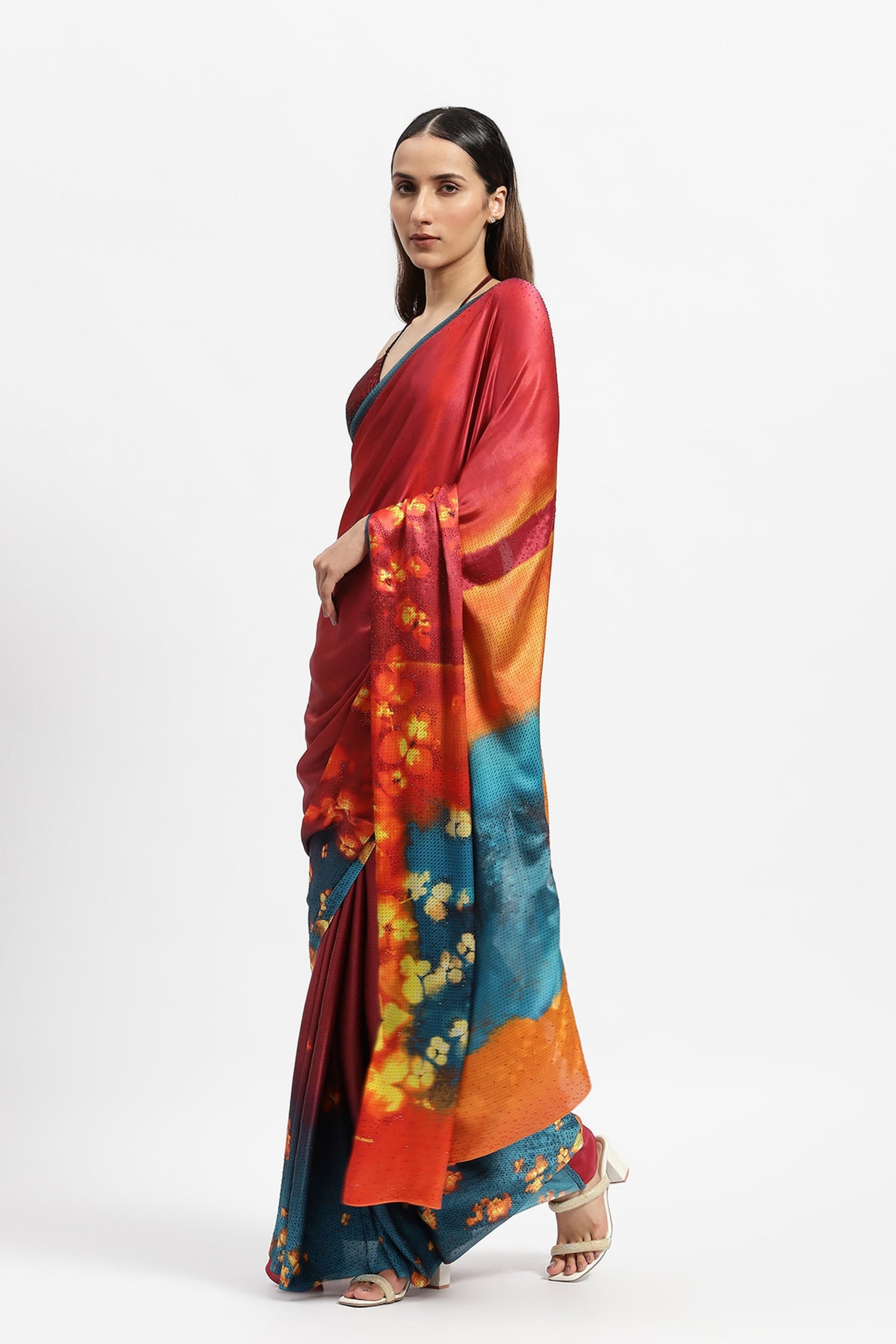 Hestia&#39;s Flame Embellished Saree