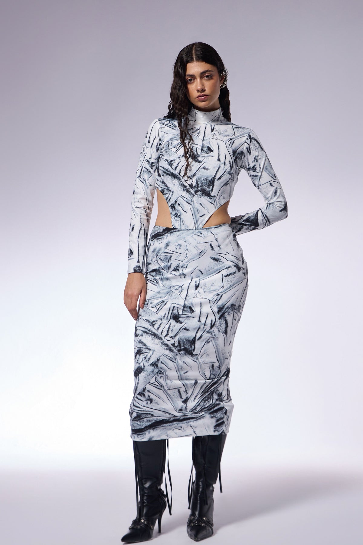 Crushed Paper Illusion Co-ord Set