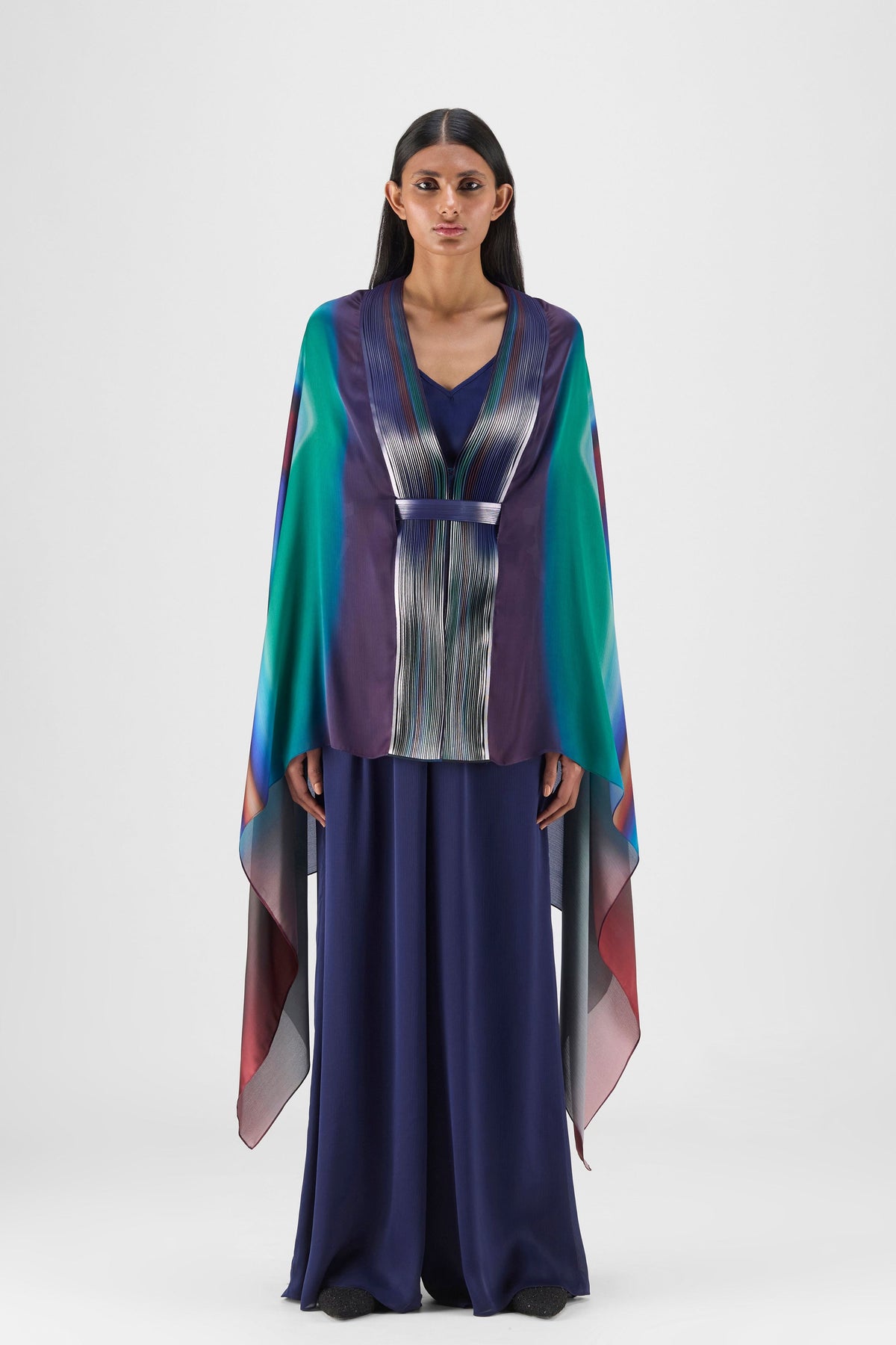 Metallic Green Watercolour Cape