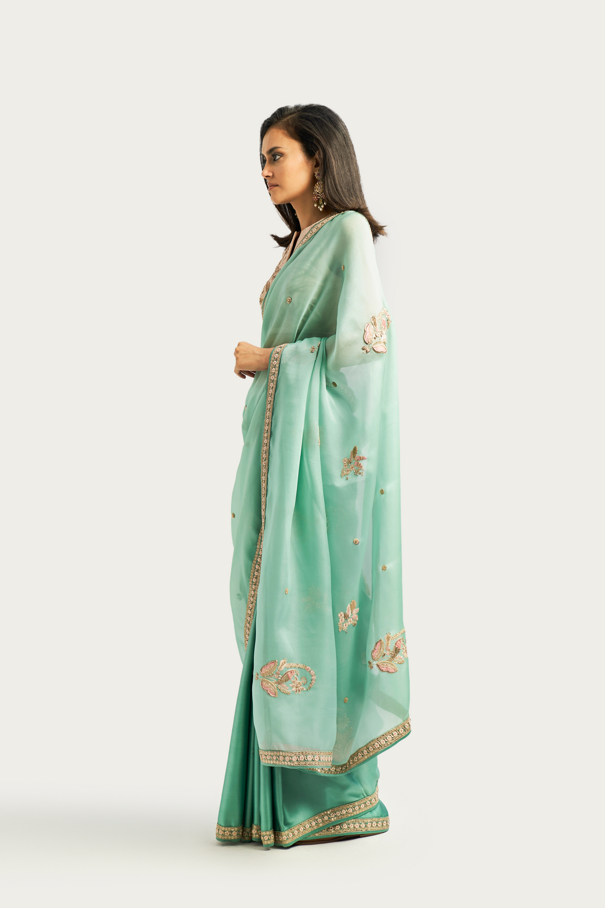 Shalimar buti jade saree