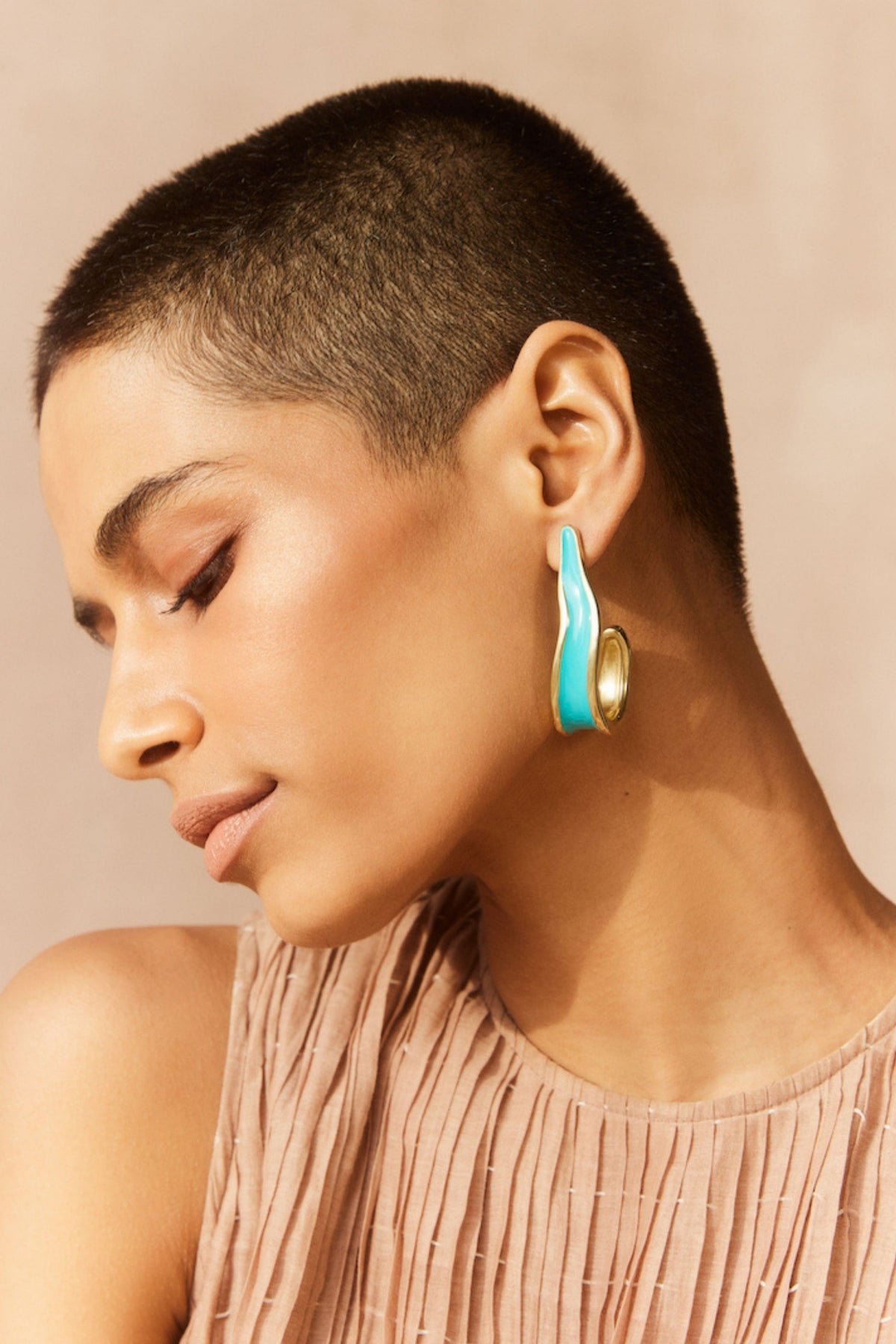 Andaman Aqua Hoops Earrings