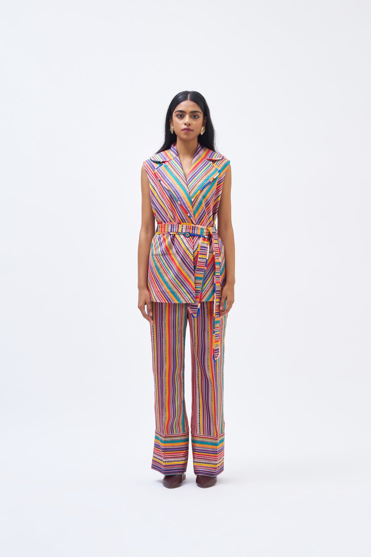 Charley Stripe Technicolour Pant Suit