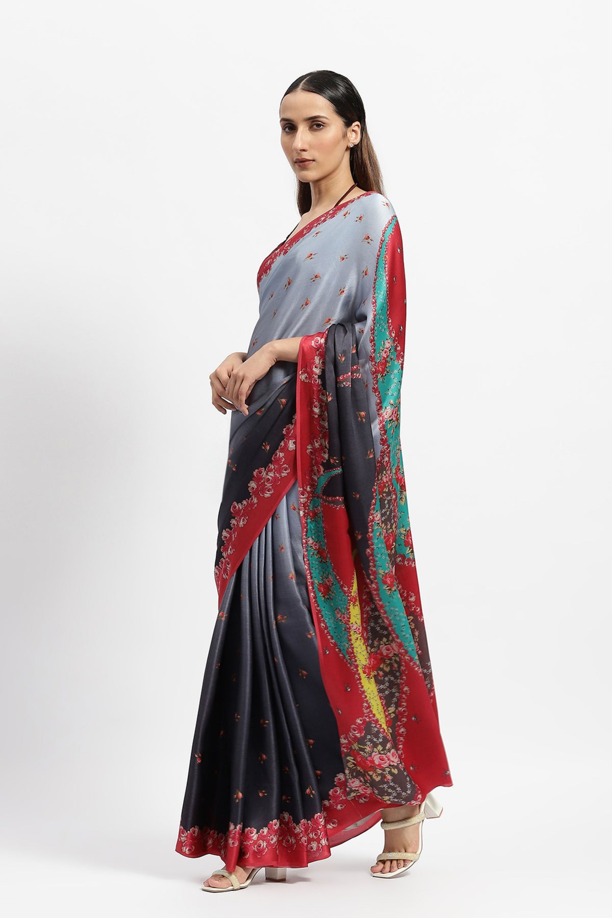 Night&#39;s Embrace Printed Saree