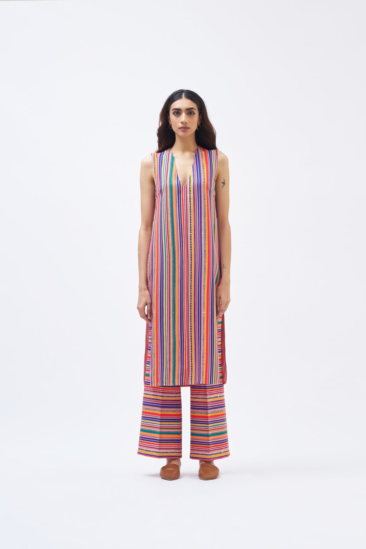 Charley Stripe Kurta Pant Set