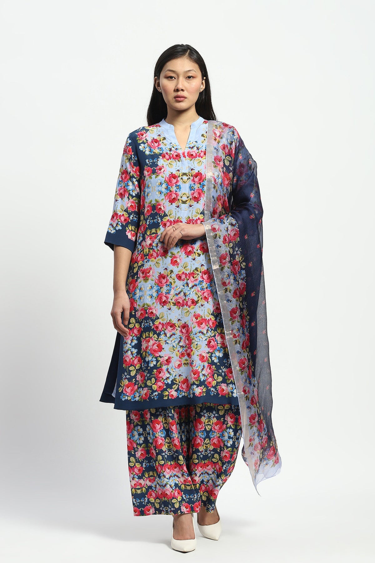 Mirrored Bloom Kurta Set