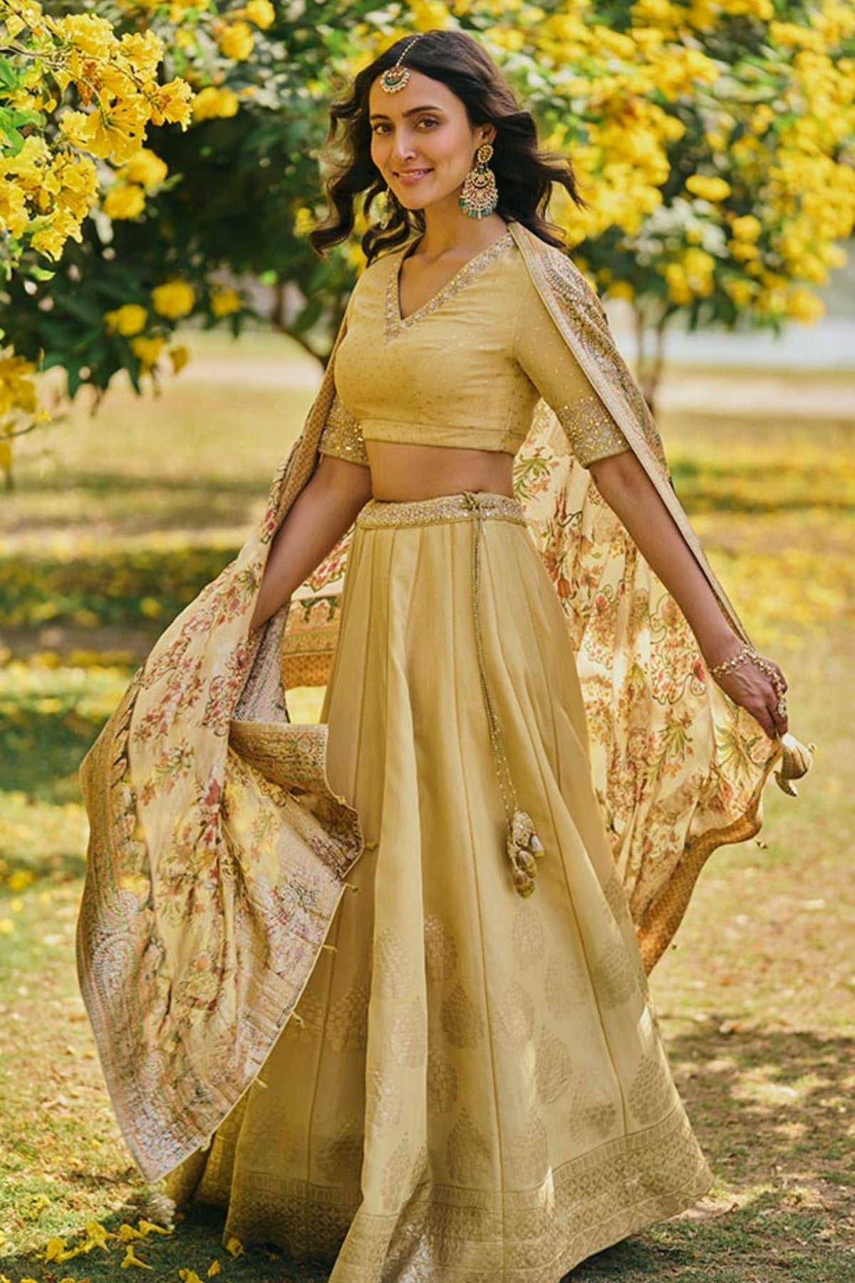 Dua Lehenga Set In Yellow