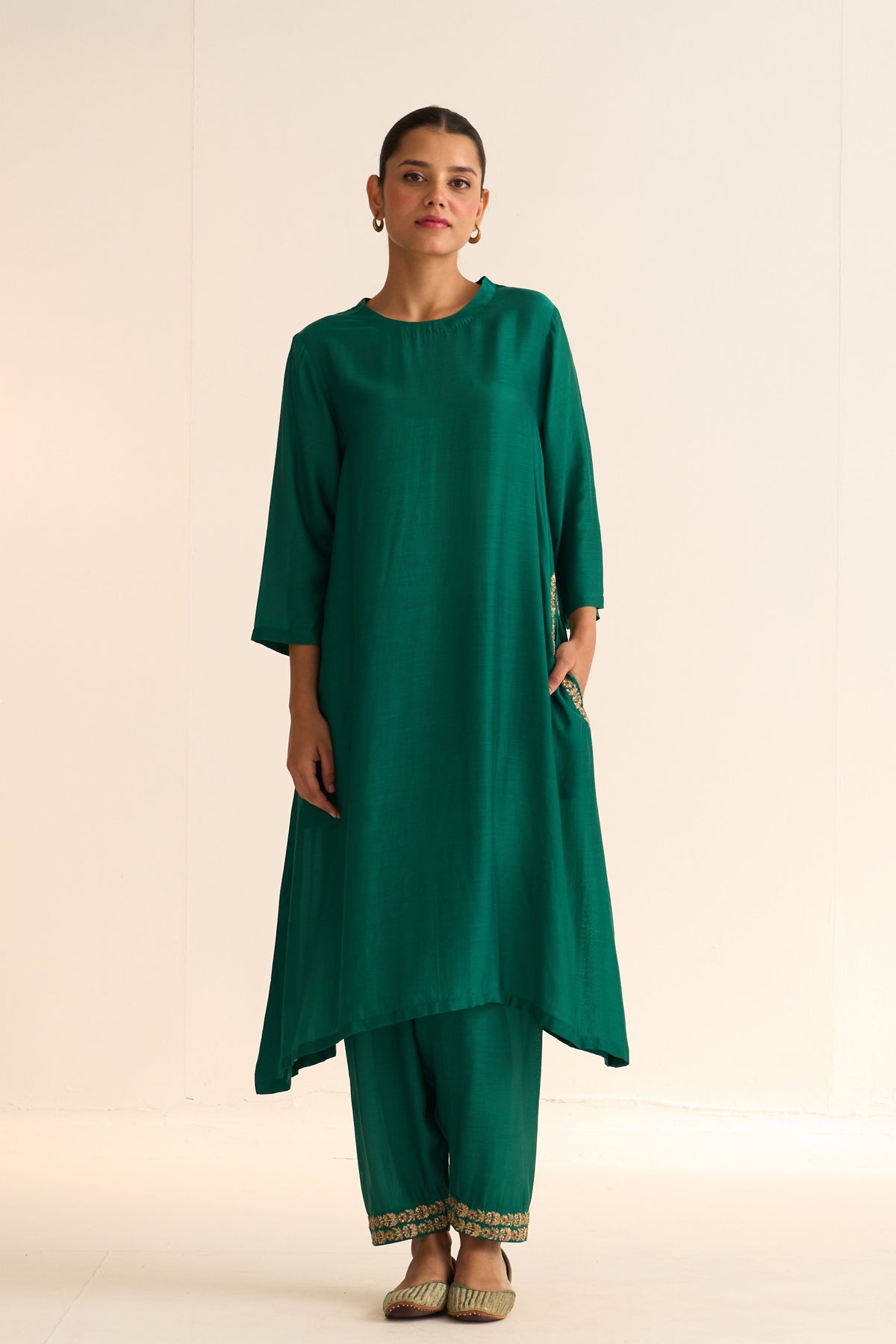 Mysa Deep Green Kurta