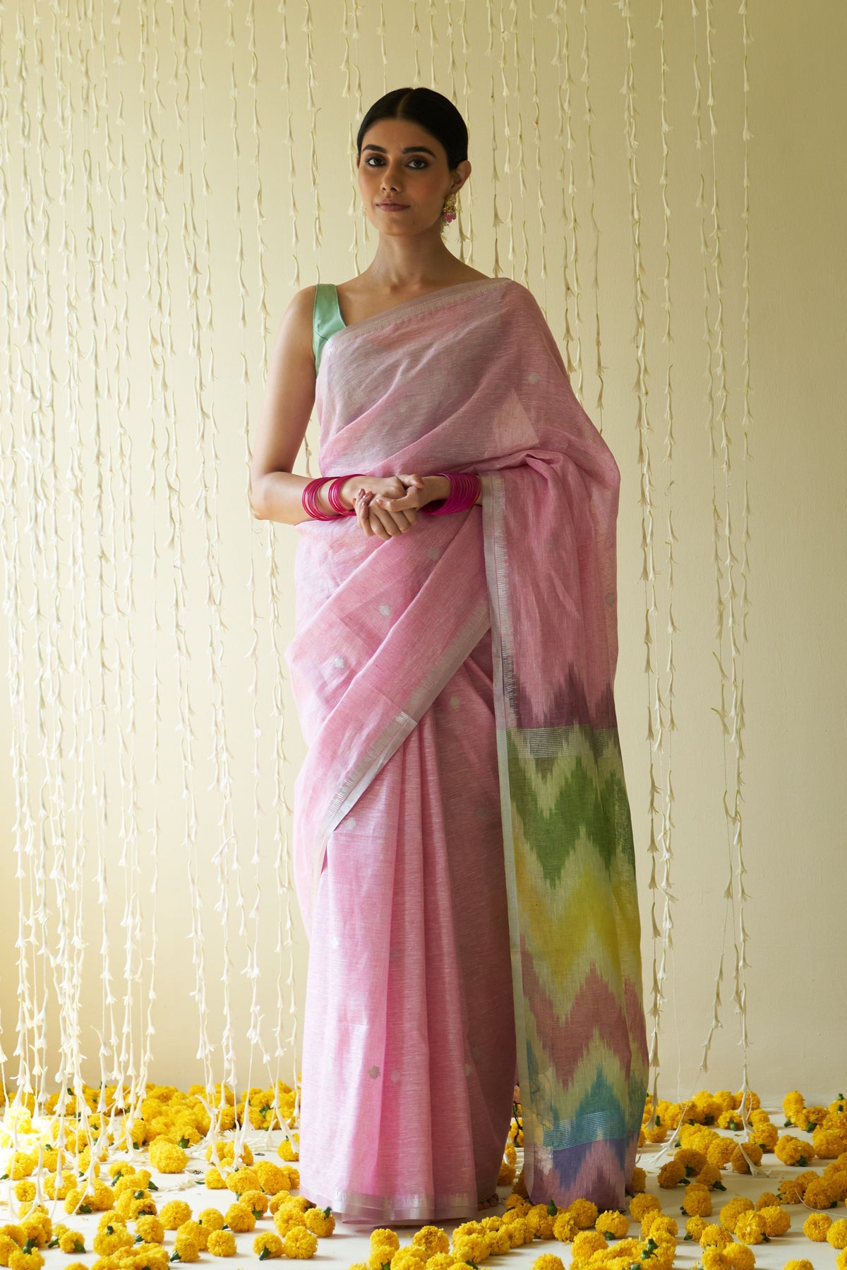 Verni Pink Saree