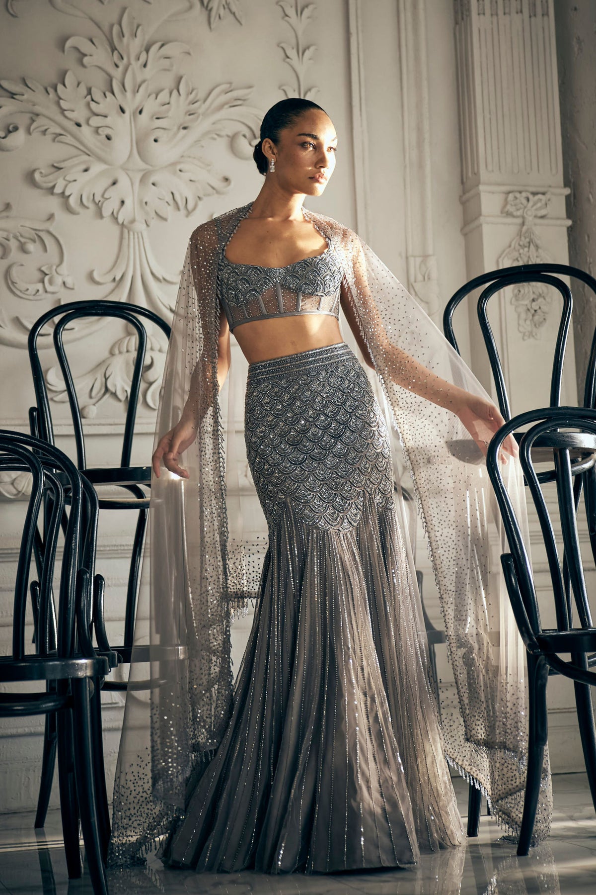 Grey Lehenga Set