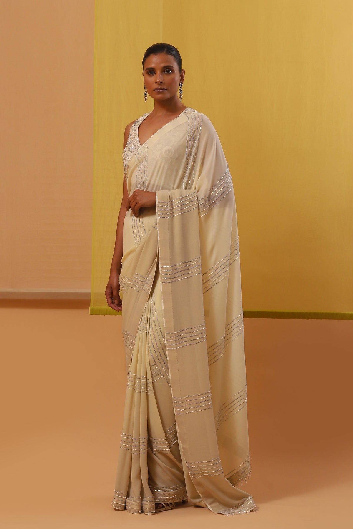 Offwhite Aaira Saree Set