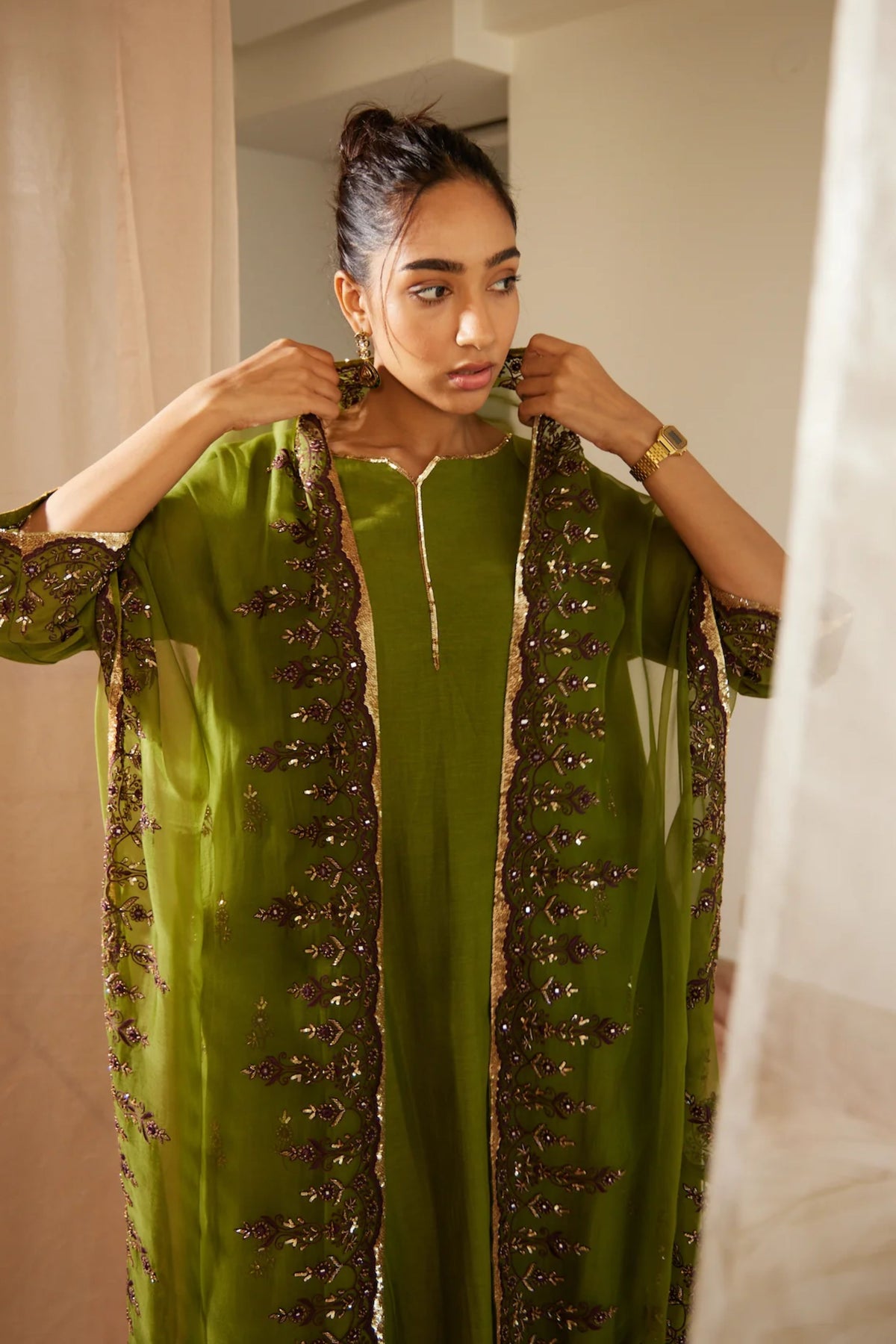 Green Poornima Kurta