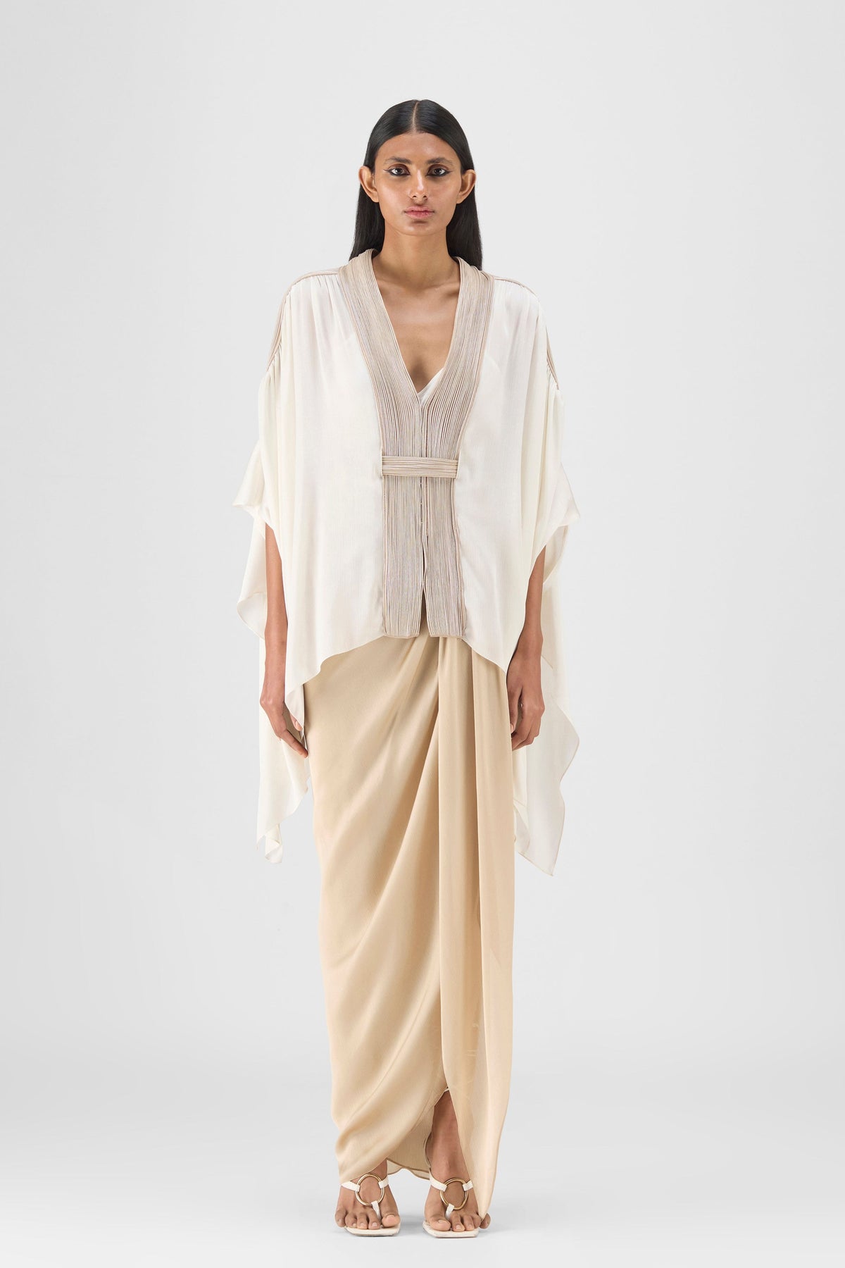 Corded Cape Set In Pearl Sand