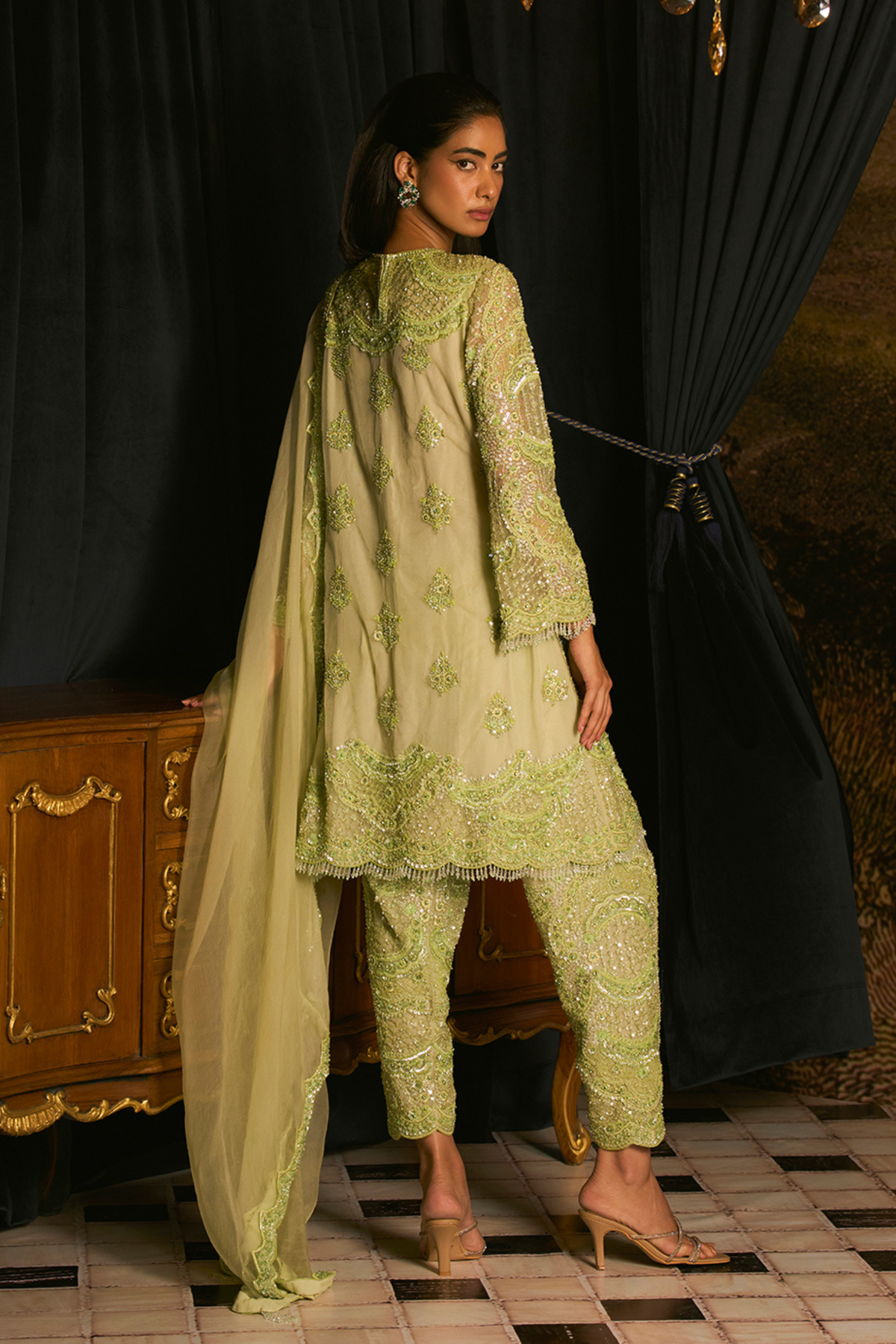 Kiwi Green Kurta Set