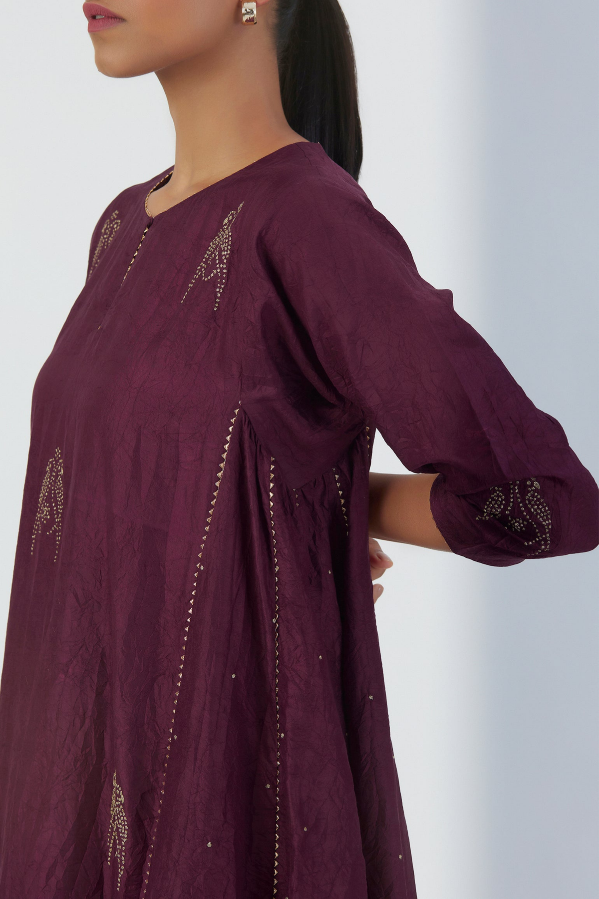 Sujata Wine Kurta &amp; Pant