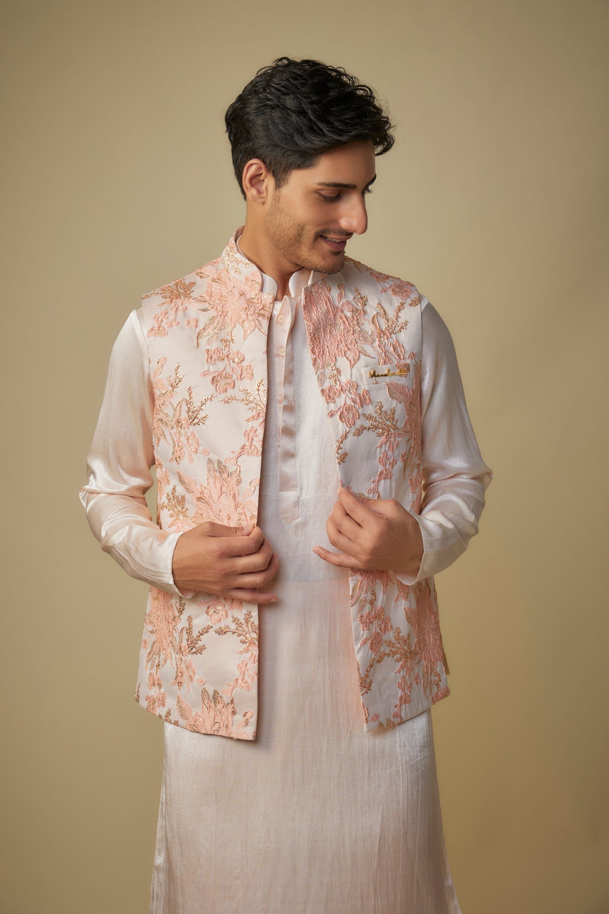 Peach Floral Bundi Set