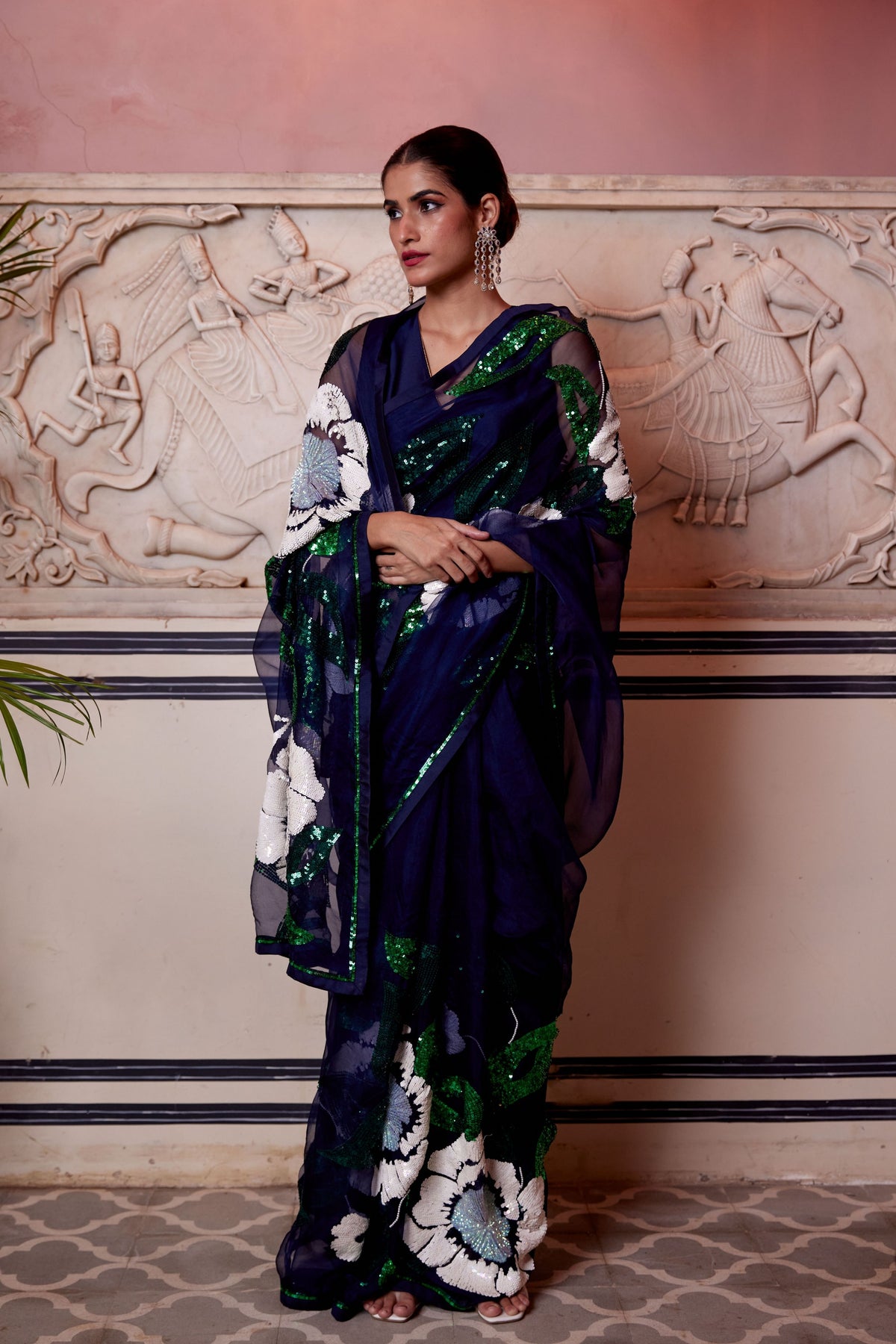 Durrushevar Midnight Blue Saree