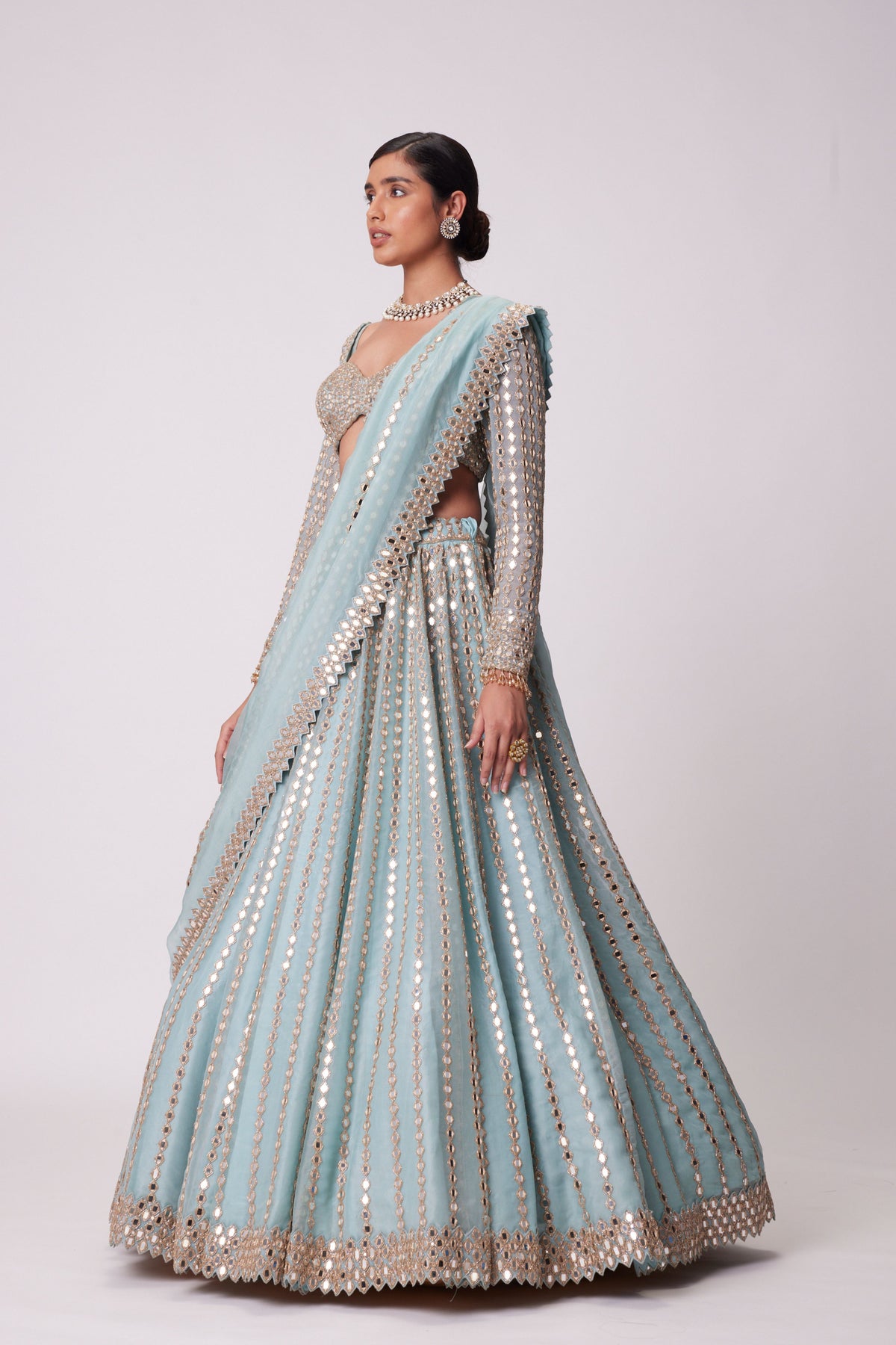 Powder Blue Lehenga Set