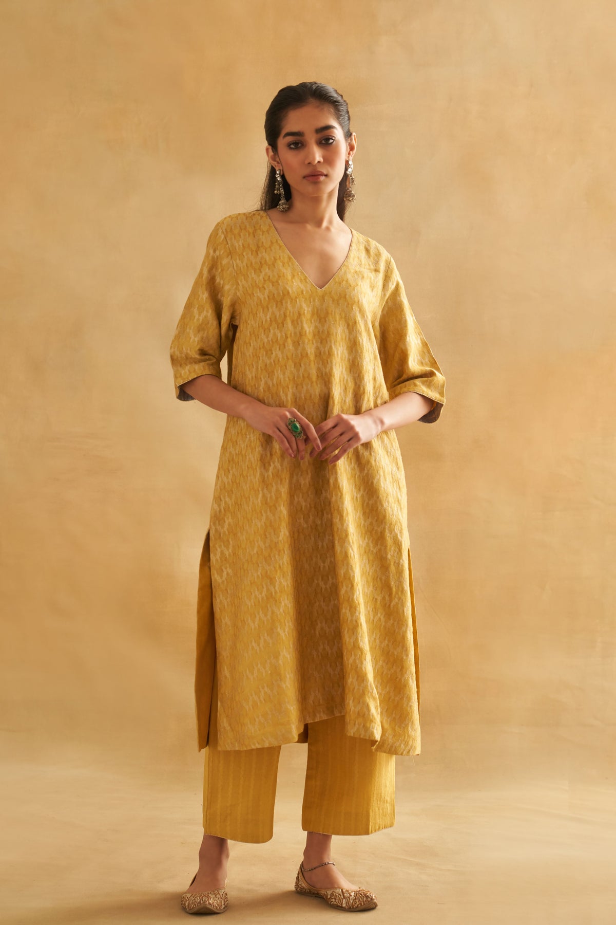 Yellow Embroidery Kurta