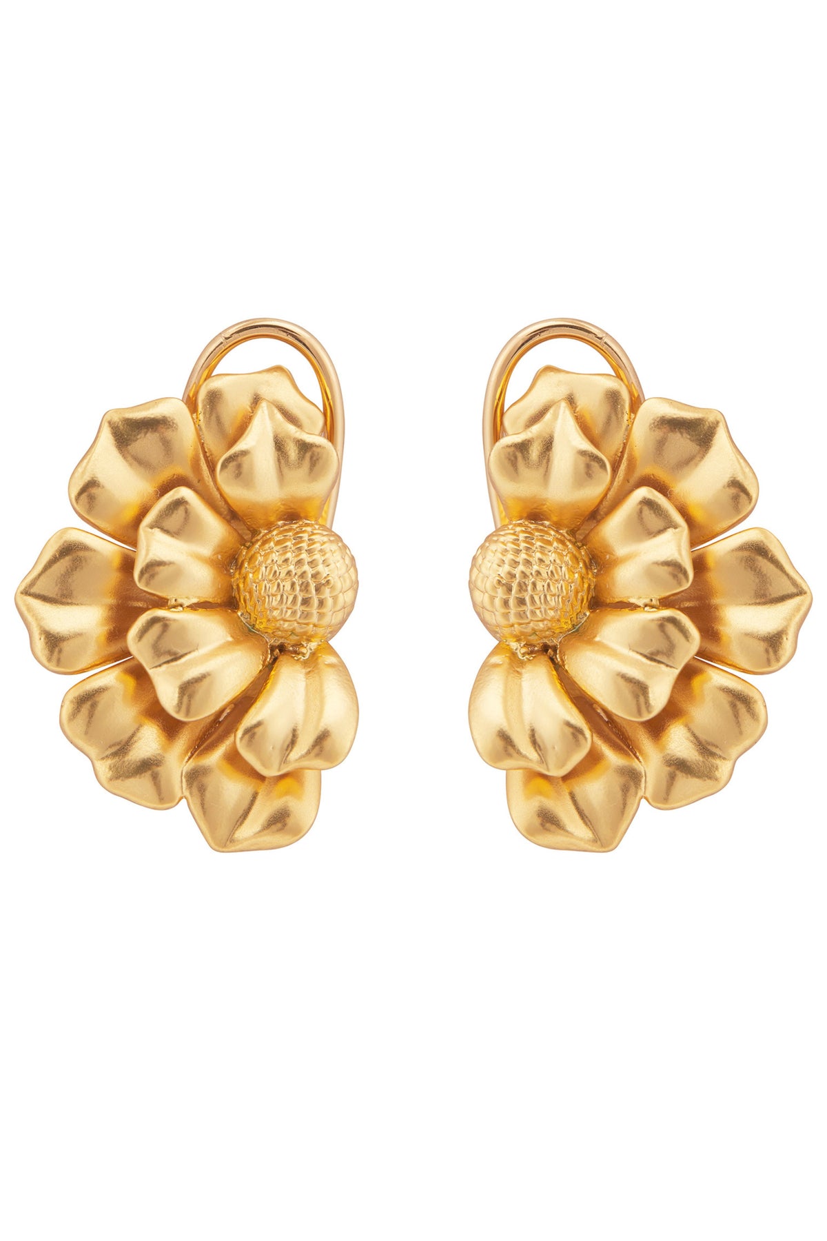 Matte gold avis studs