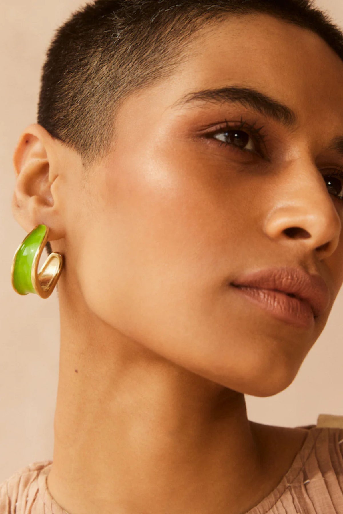 Kandy Hoops Green Earrings