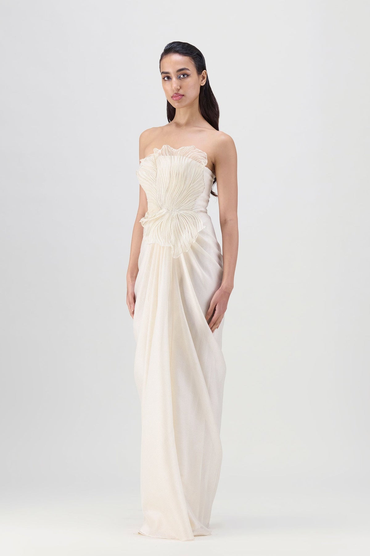 Pearl Corded Coral Gown