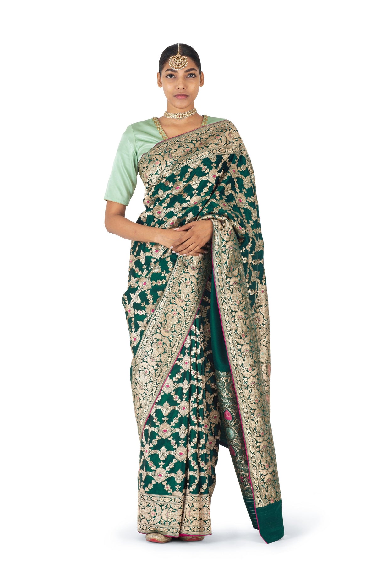 Zuari Varanasi Silk Brocade Saree