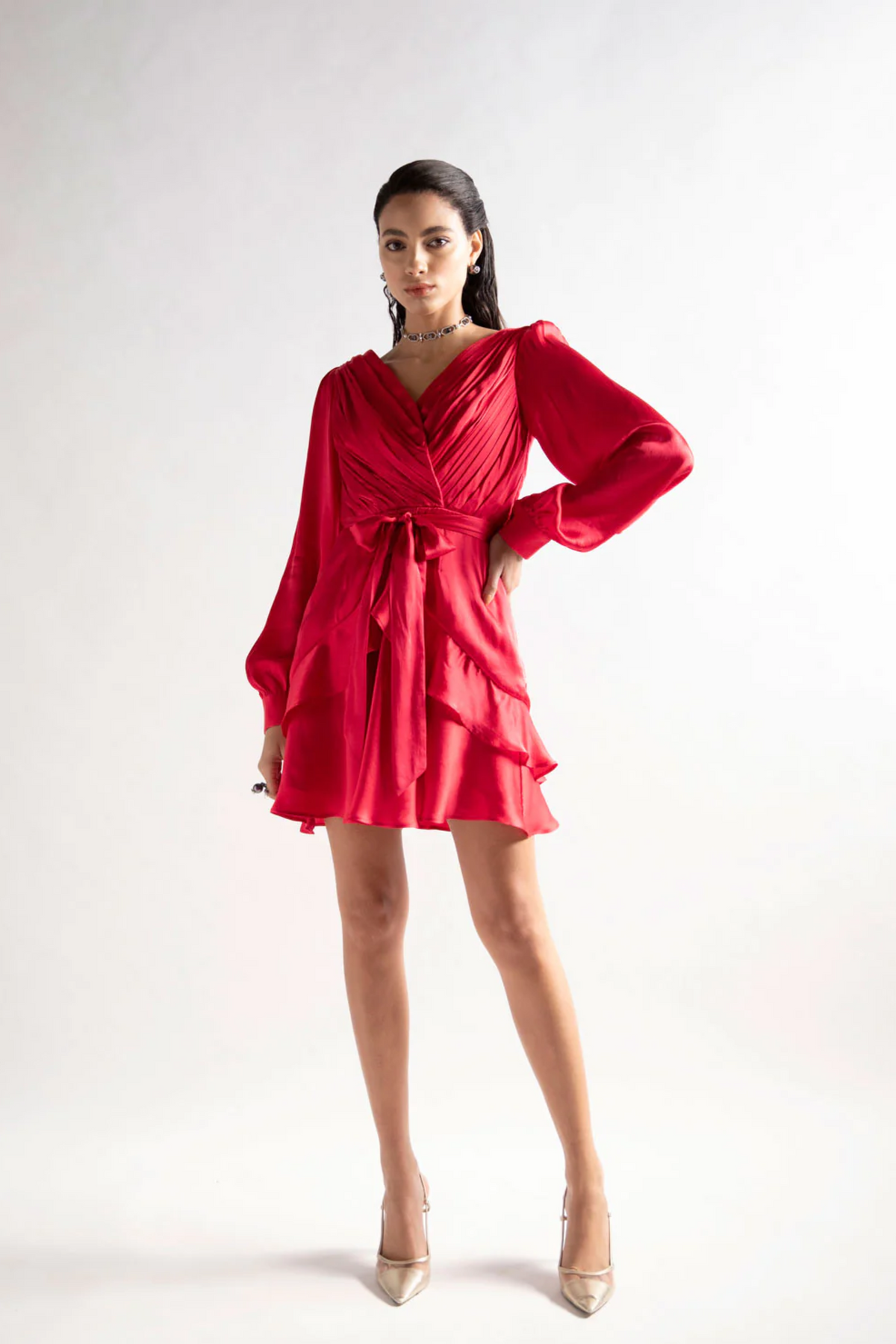 Volant Rouge Dress