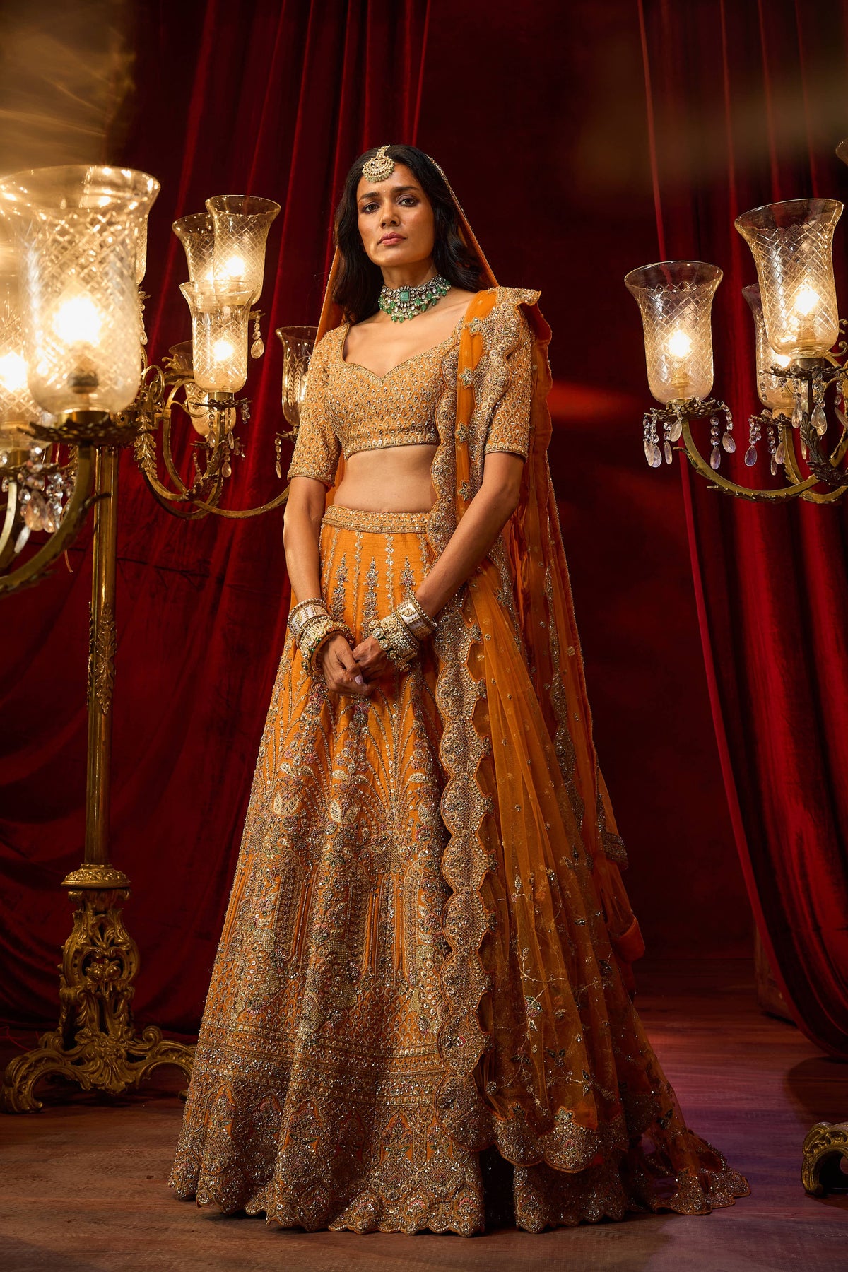 Vivah Rust Lehenga Set