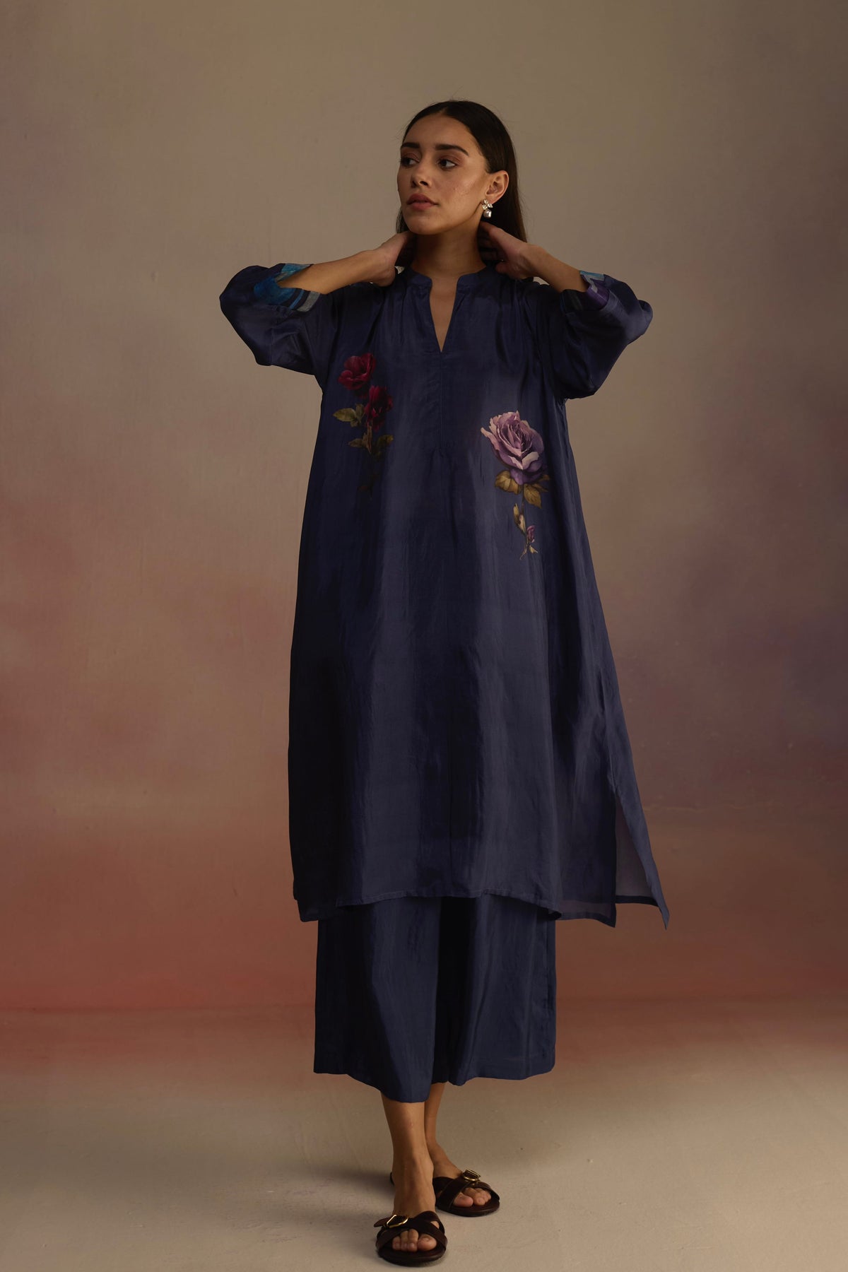 Clover Navy Kurta