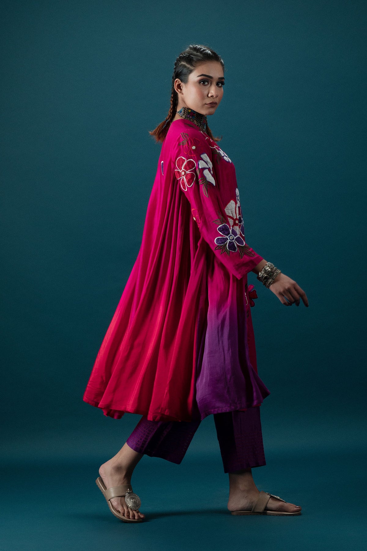 Magenta Overlaped Tunic