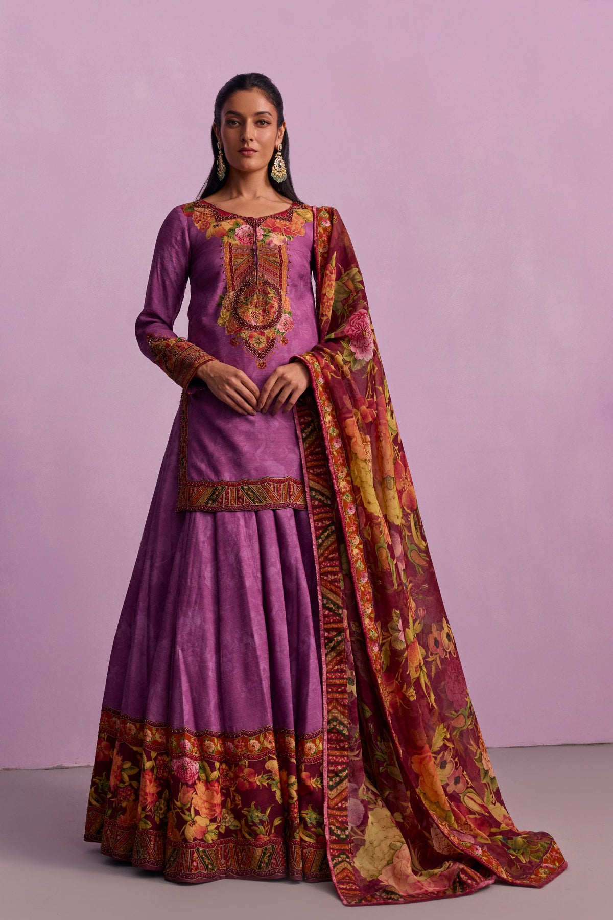 Purple Sehnaaz Lehenga Set