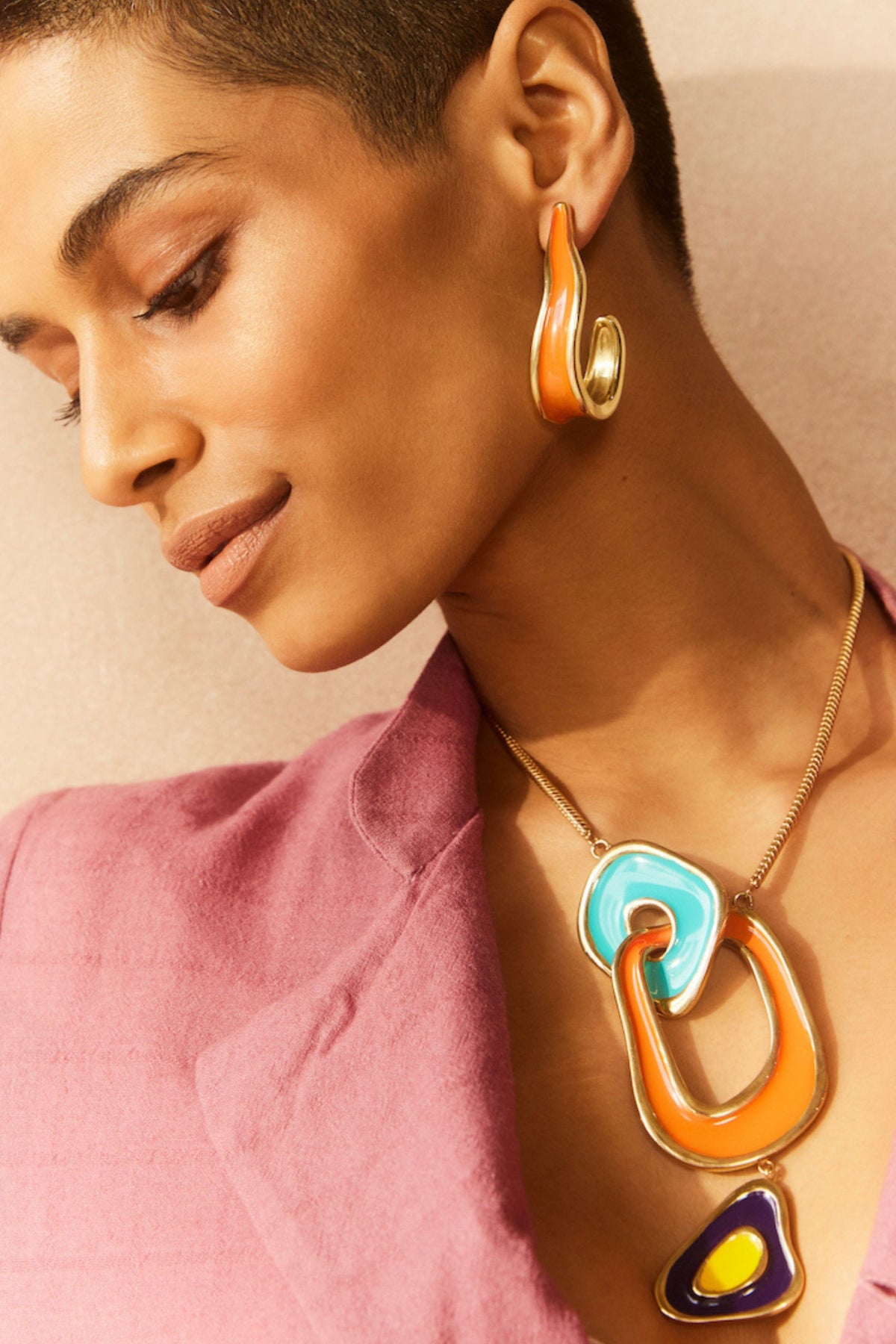 Andaman Hoops Orange Earrings