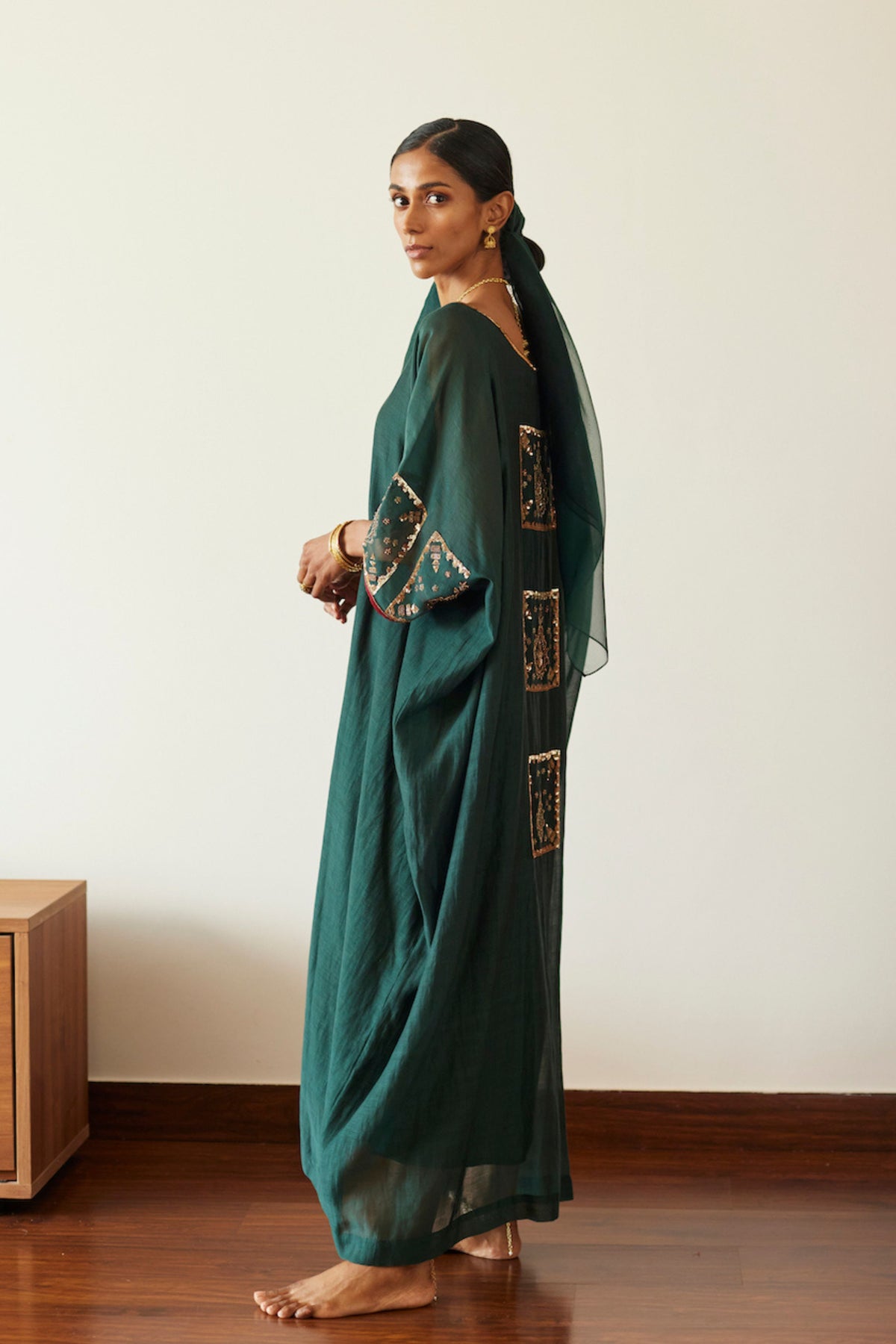 Green Akaari Kaftan