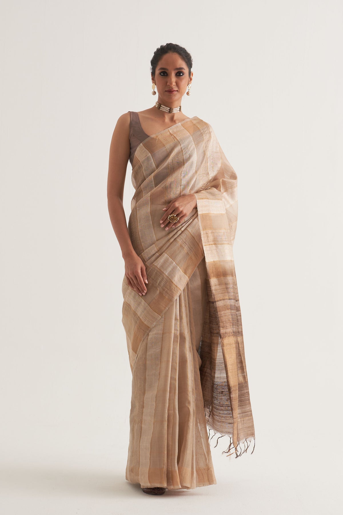 Chhavi Beige Saree