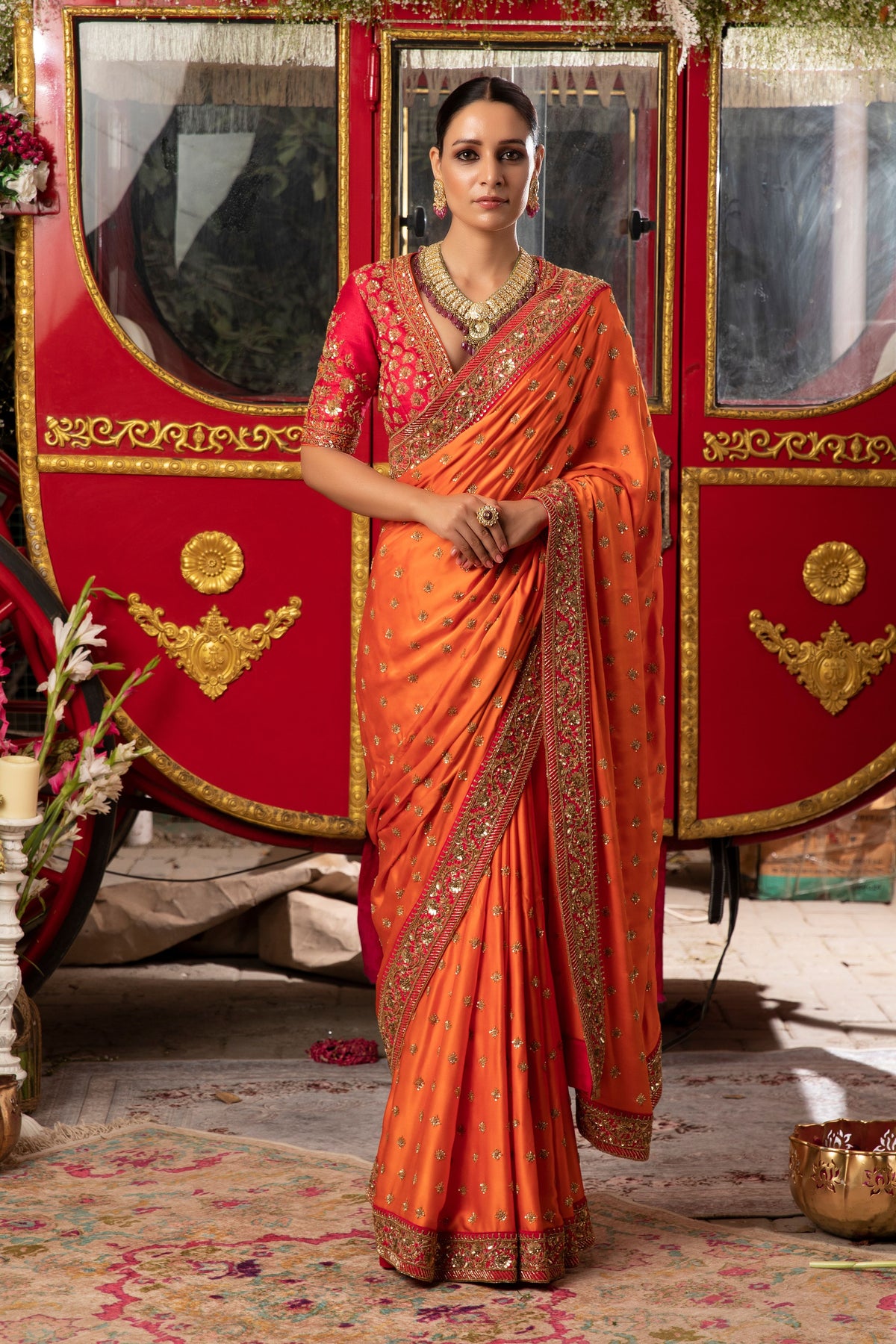 Orange Saree