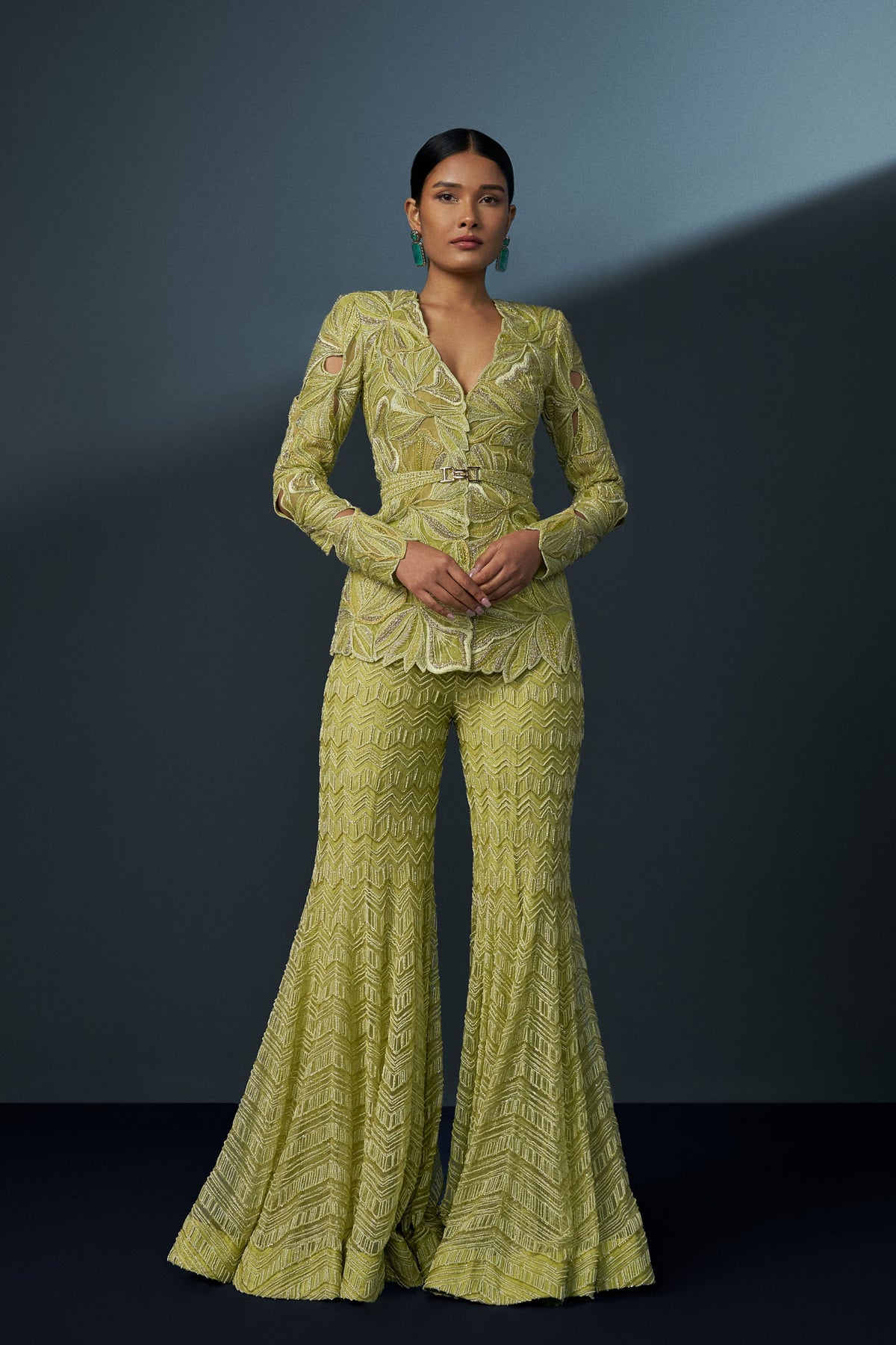 Araluen Arctic Lime Sharara Set