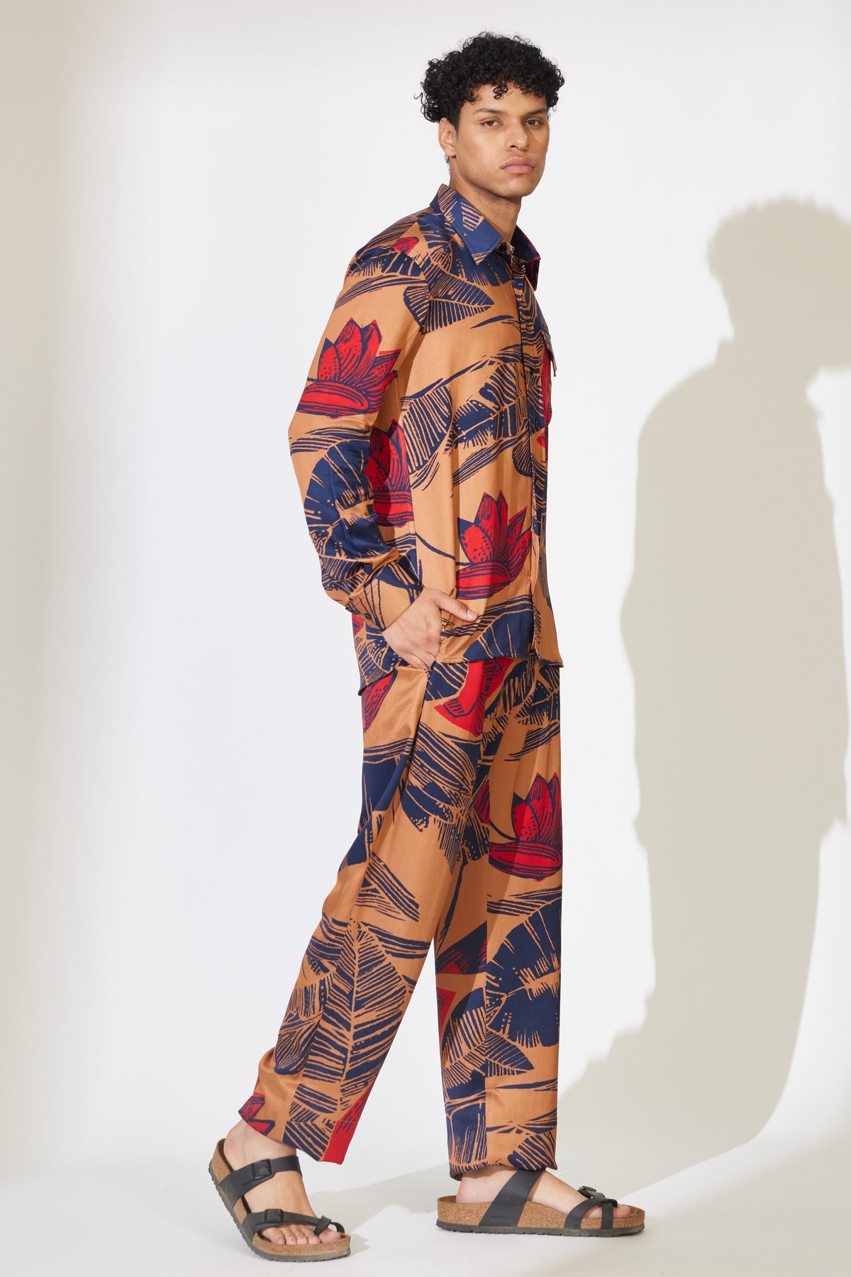 Rust and Red Floral Pants