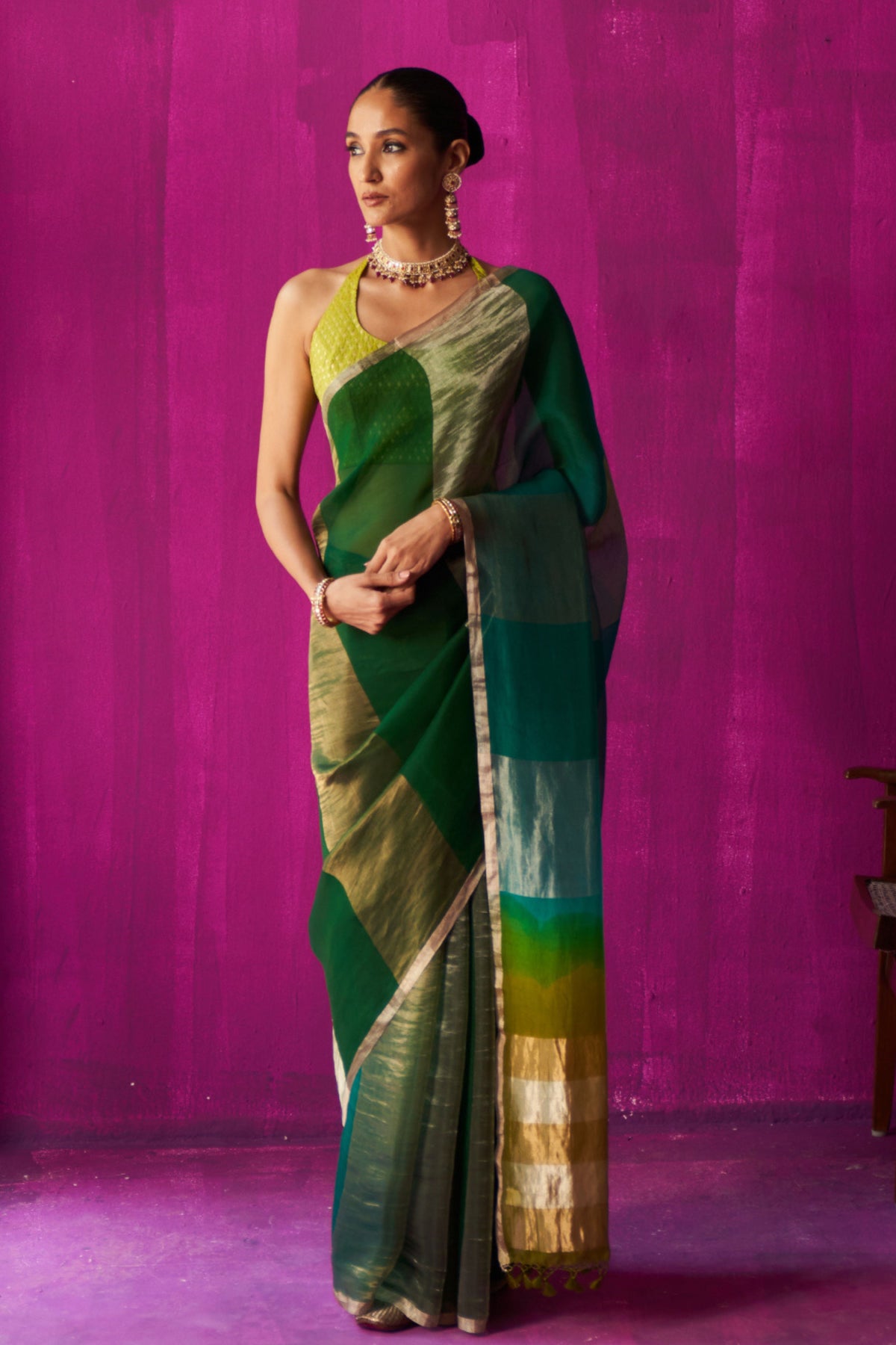 Nitya Green Saree