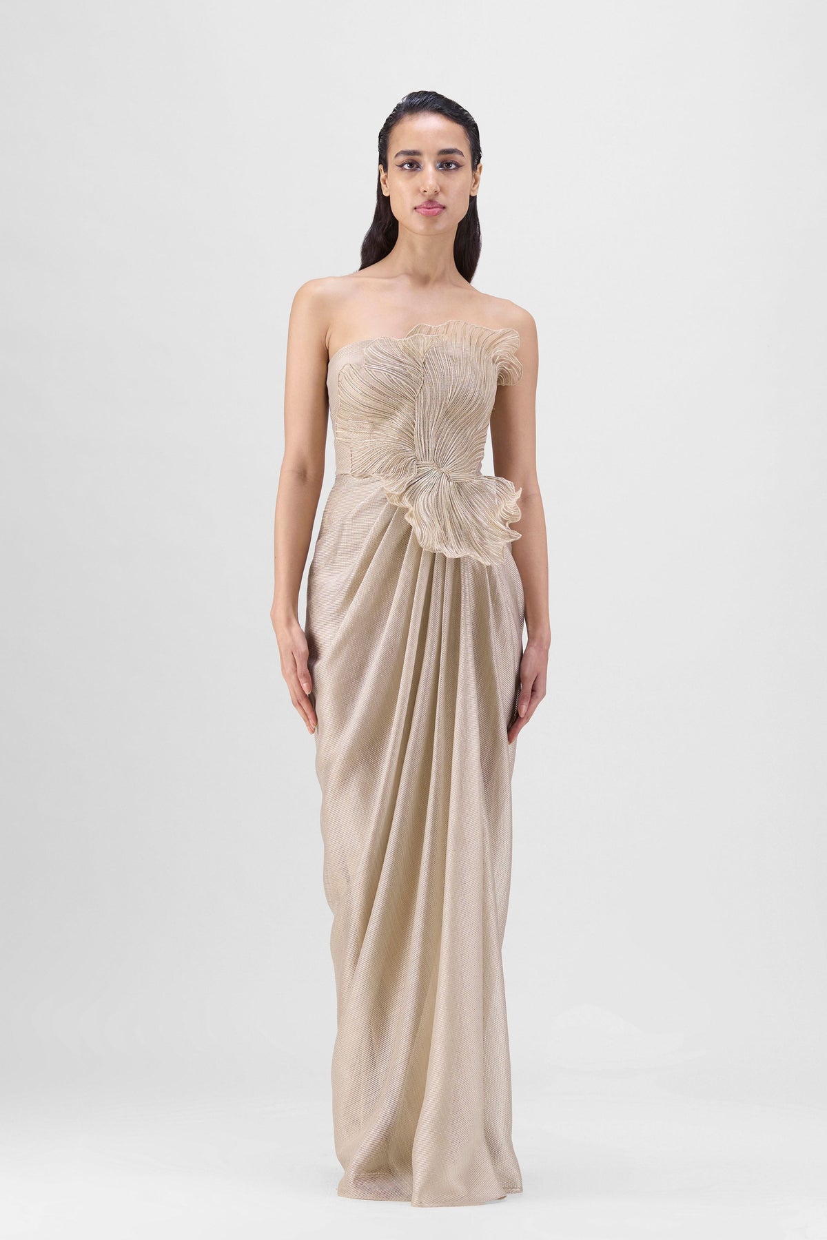 Sand Corded Coral Gown