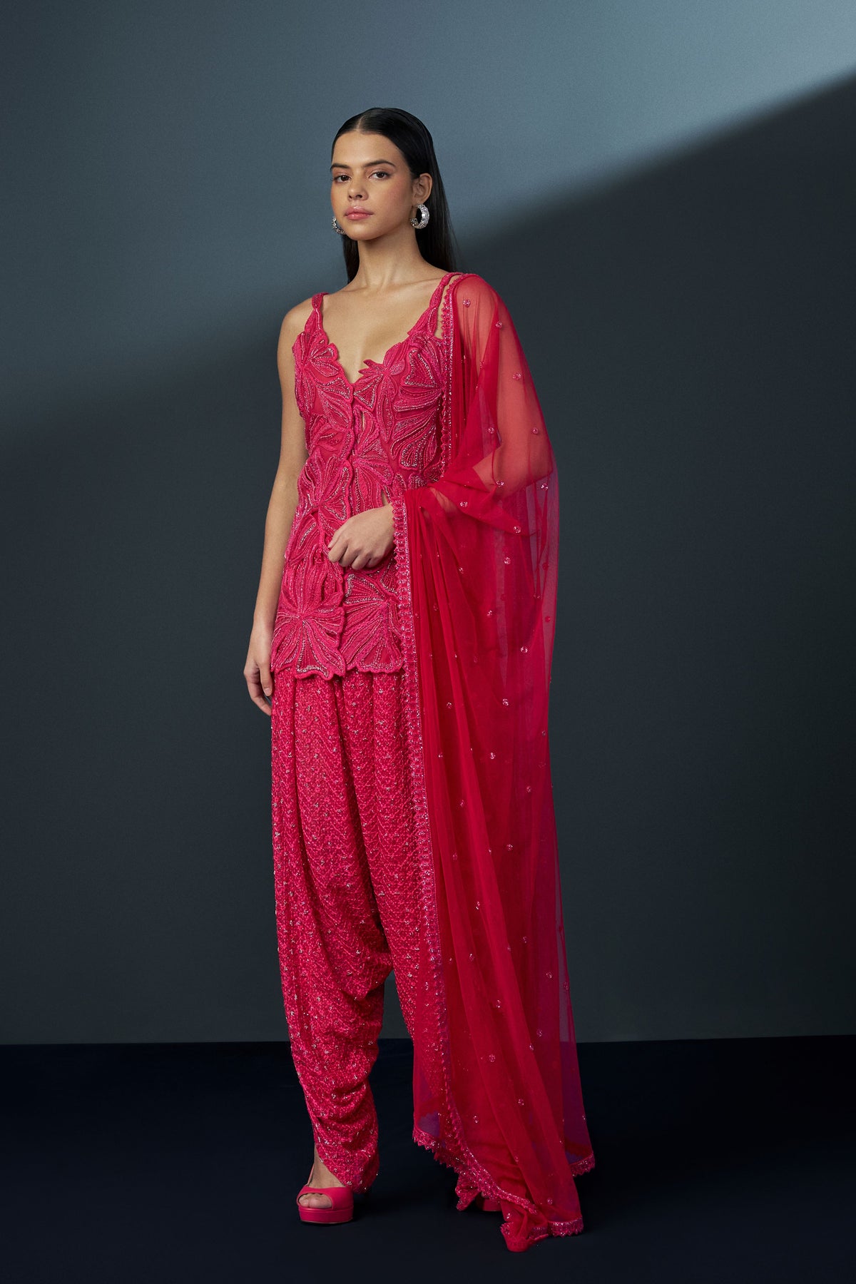 Azalea Fuschia Kurta Set