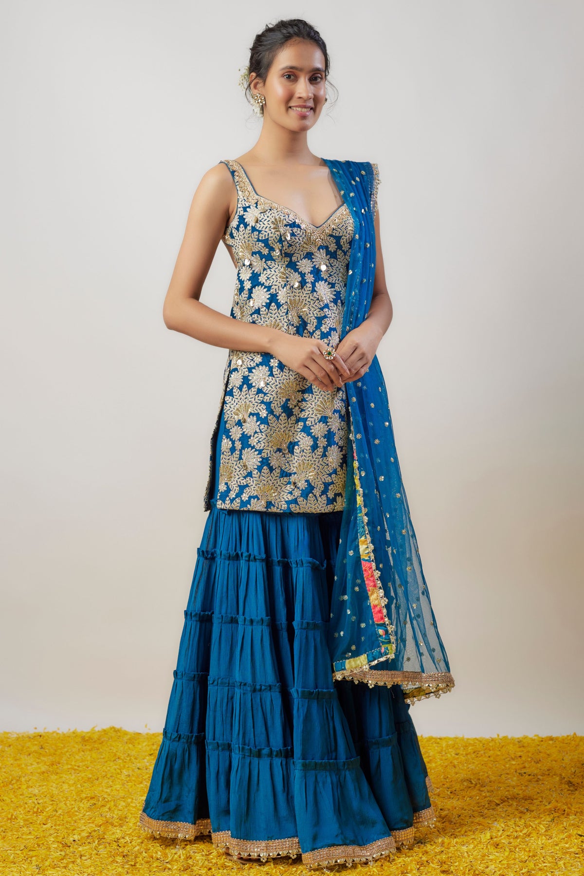 Gita Blue Sharara Set