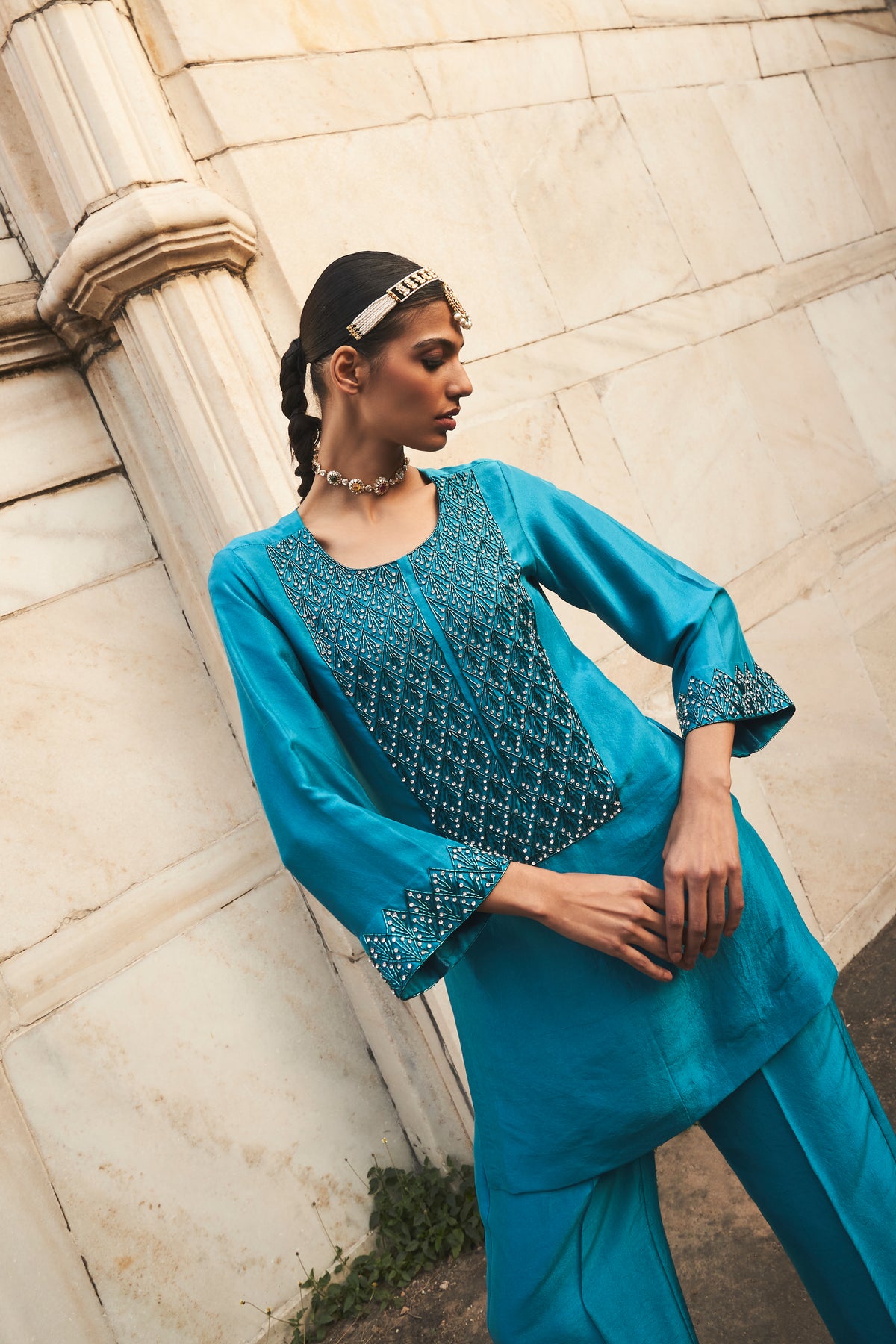 Blue on Blue Zeya Silk Set