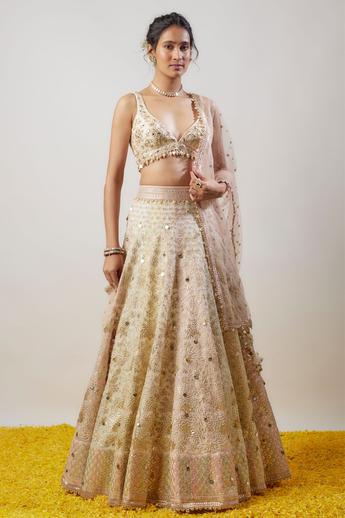 Roma Ivory Lehenga Set