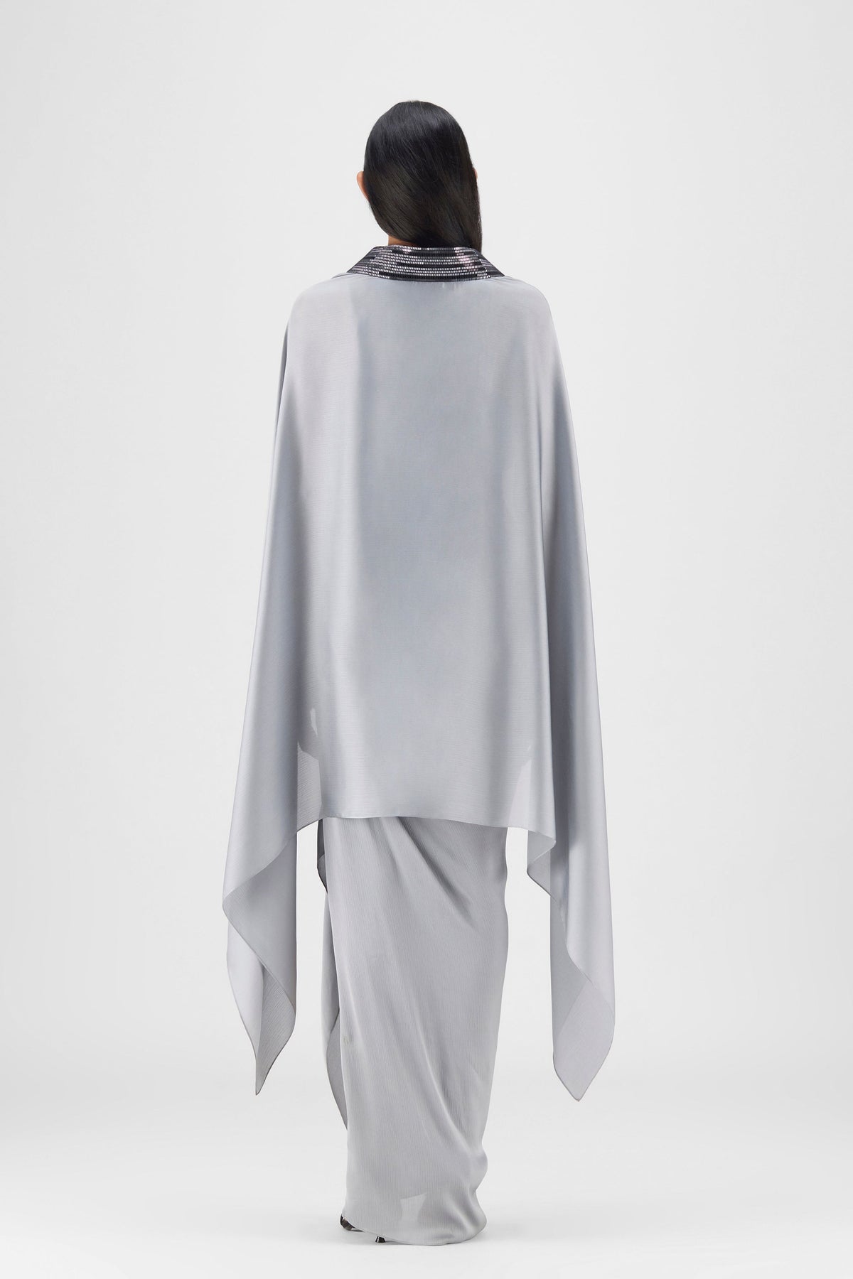 Metallic Steel Structured Cape