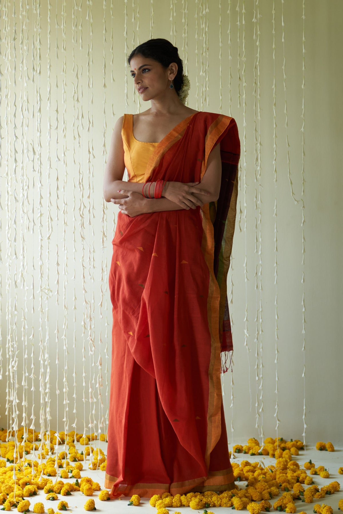 Ila Orange Saree