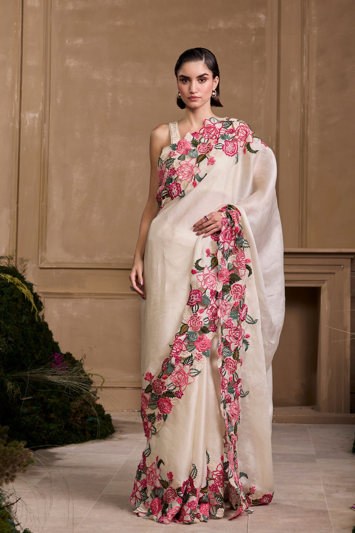 Ivory Rose Saree