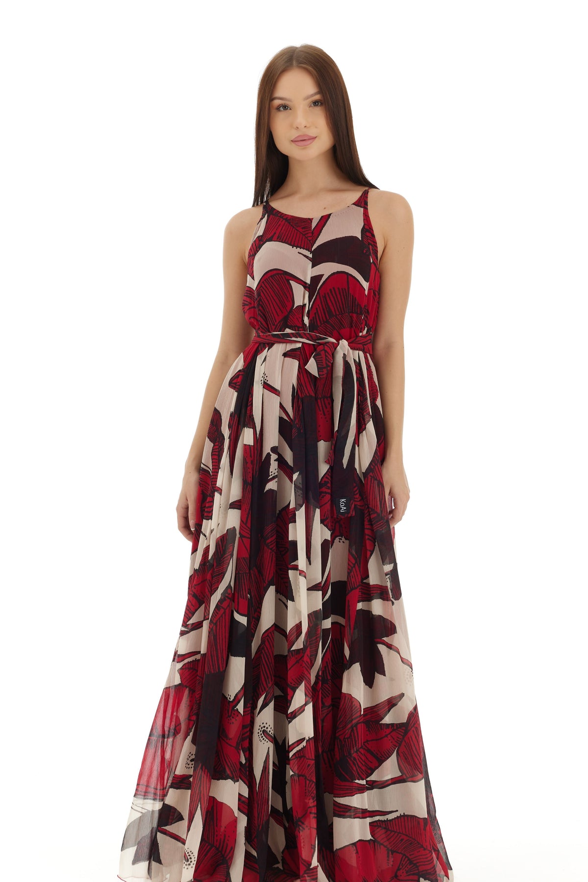 Offwhite and Red Long Dress