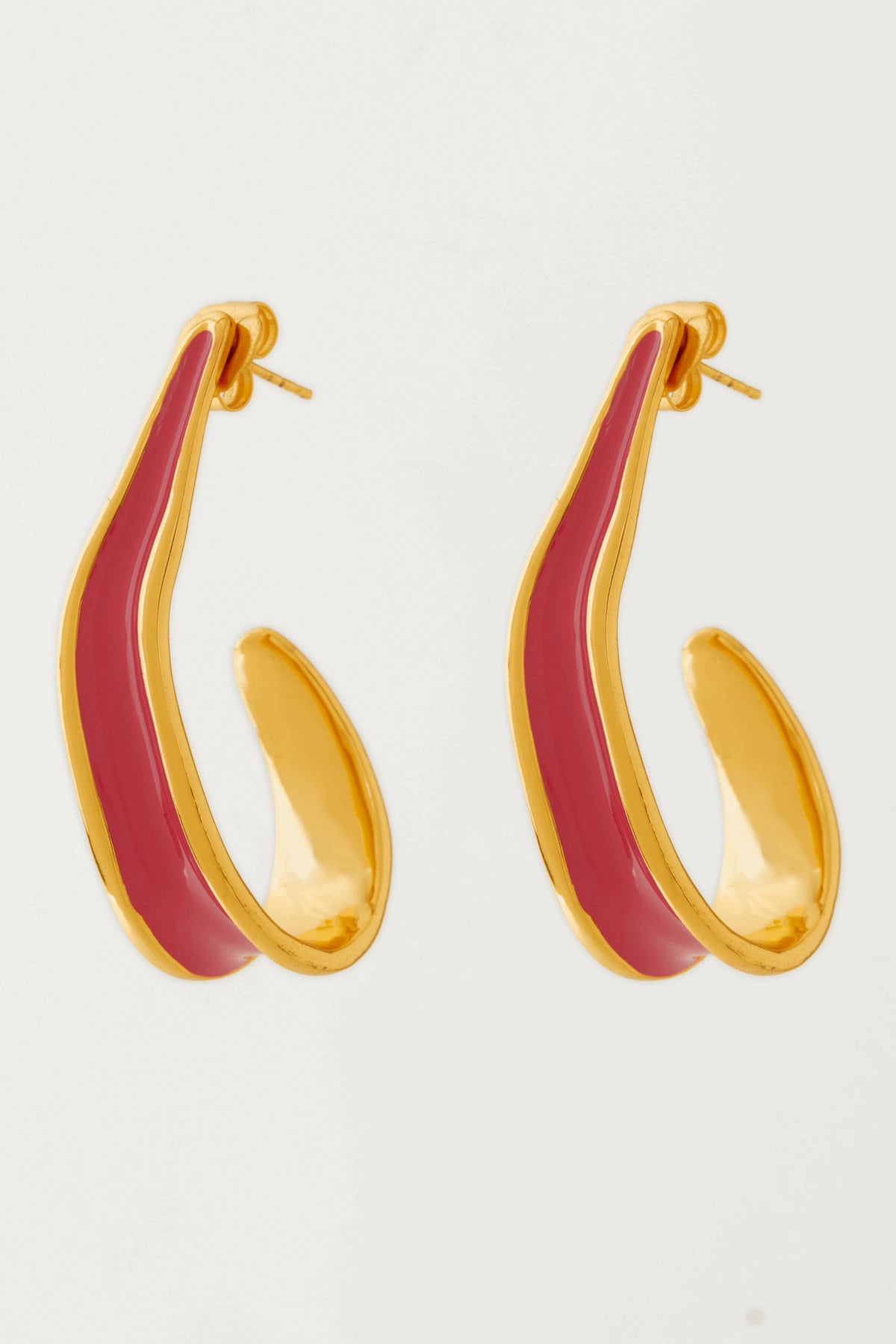 Andaman Hoops Pink Earrings