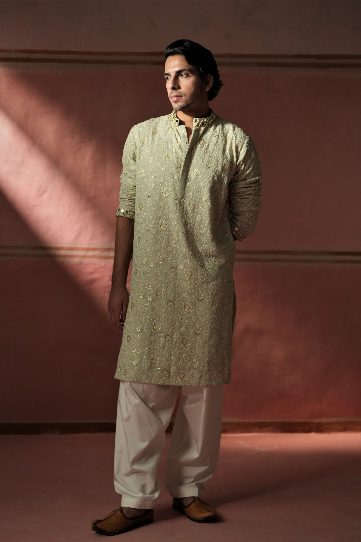 Mint Green Chikankari Kurta Set